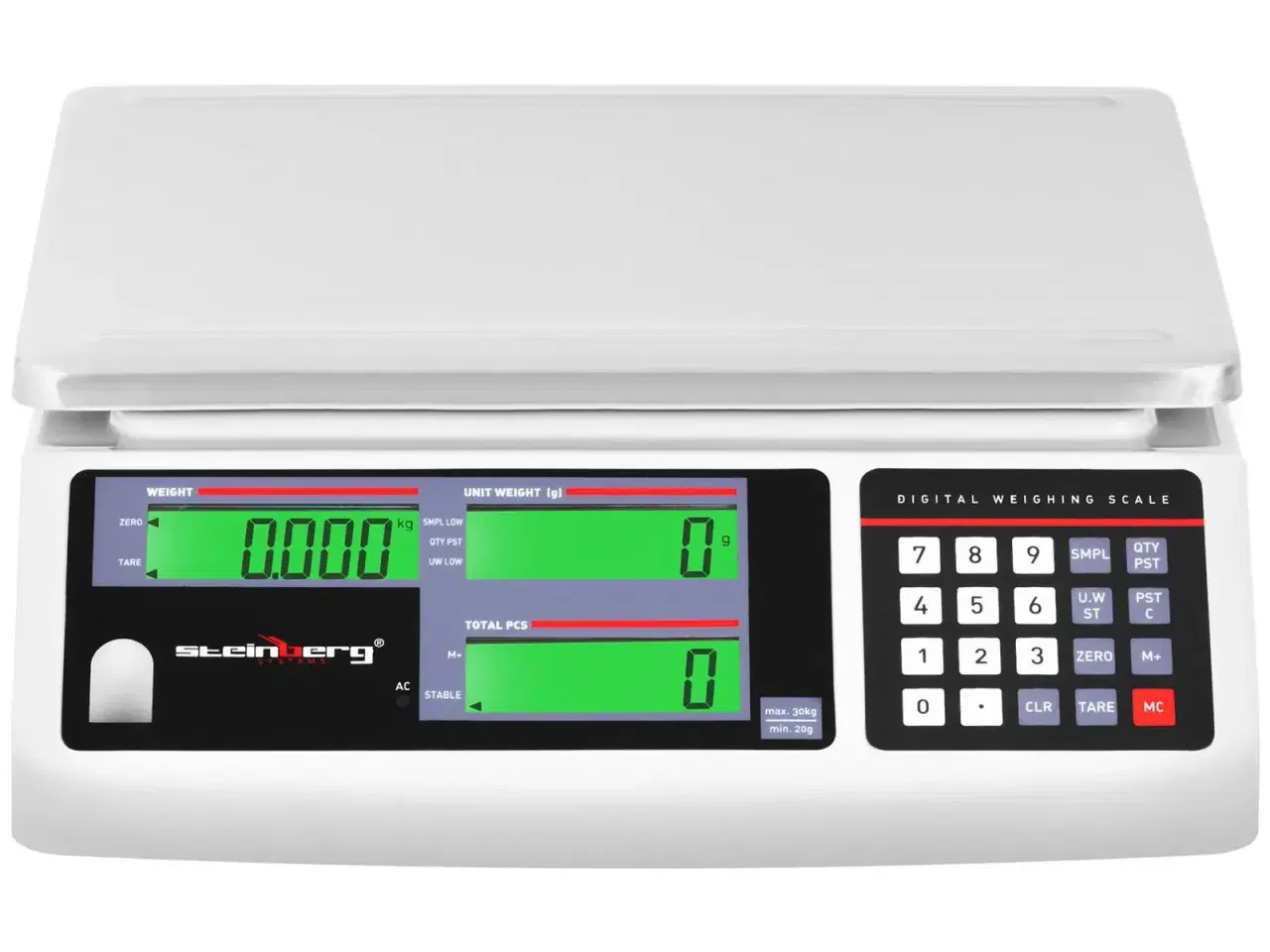 Billede 4 - Tællevægt – 30 kg / 1 g – 3 LCD