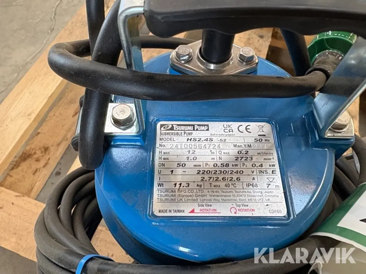 Billede 11 - Dykpumpe Tsurumi pump HS2.4S - 0.58kw