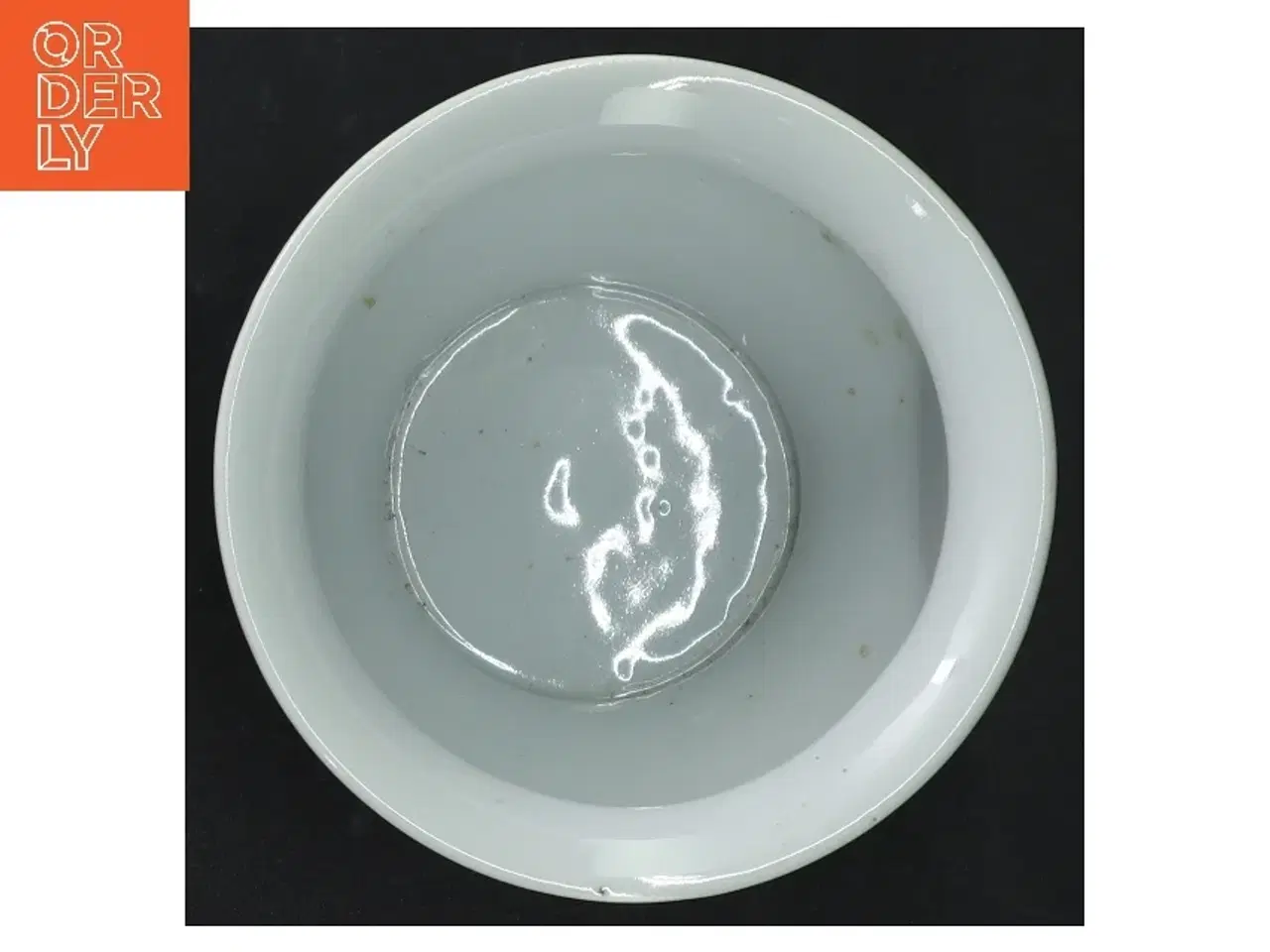 Billede 2 - Blå og hvid porcelænspotte (str. H 9 cm ø. 12 cm)