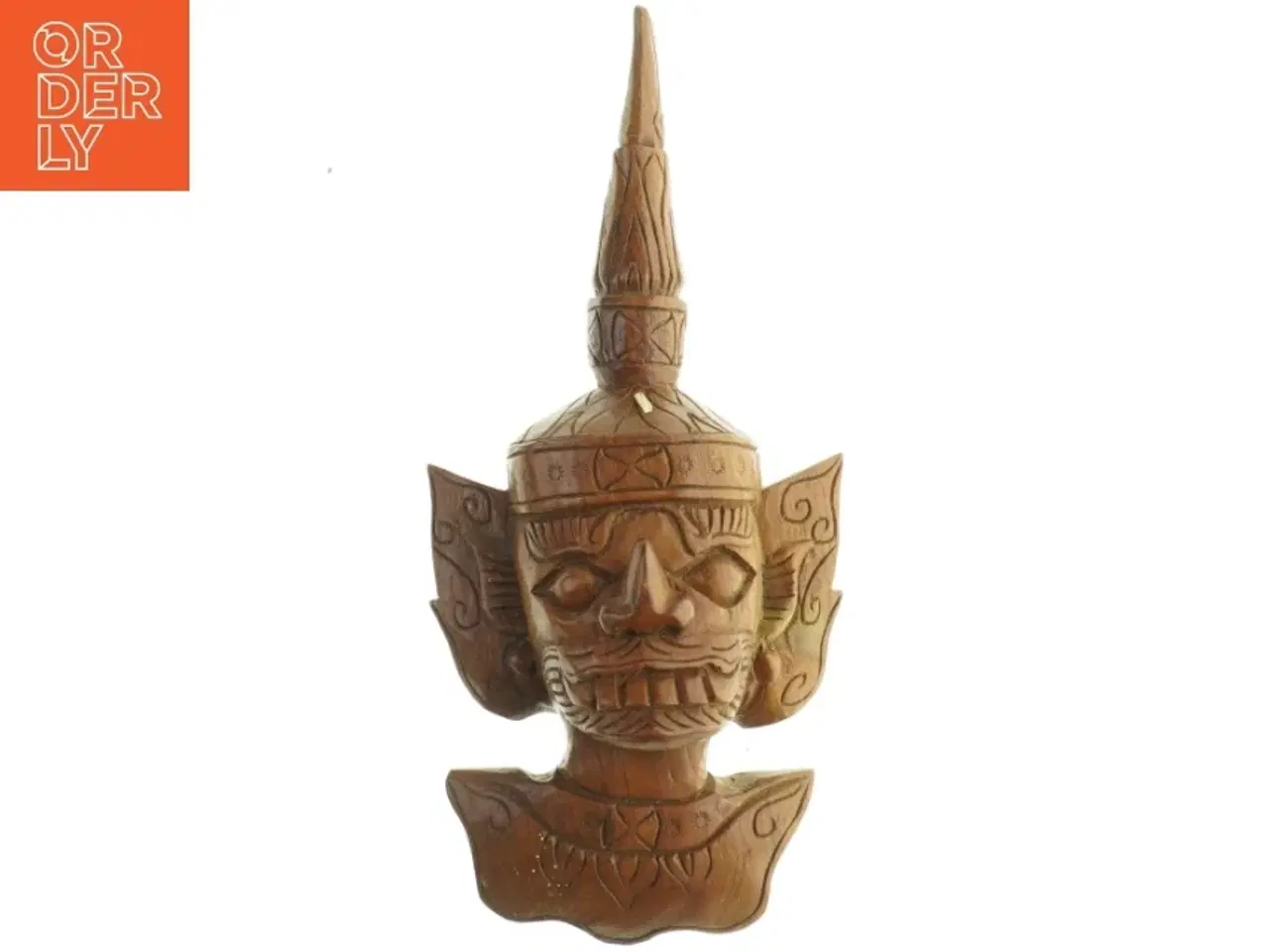 Billede 1 - Træudskåret ansigt (str. 40 x18 cm)