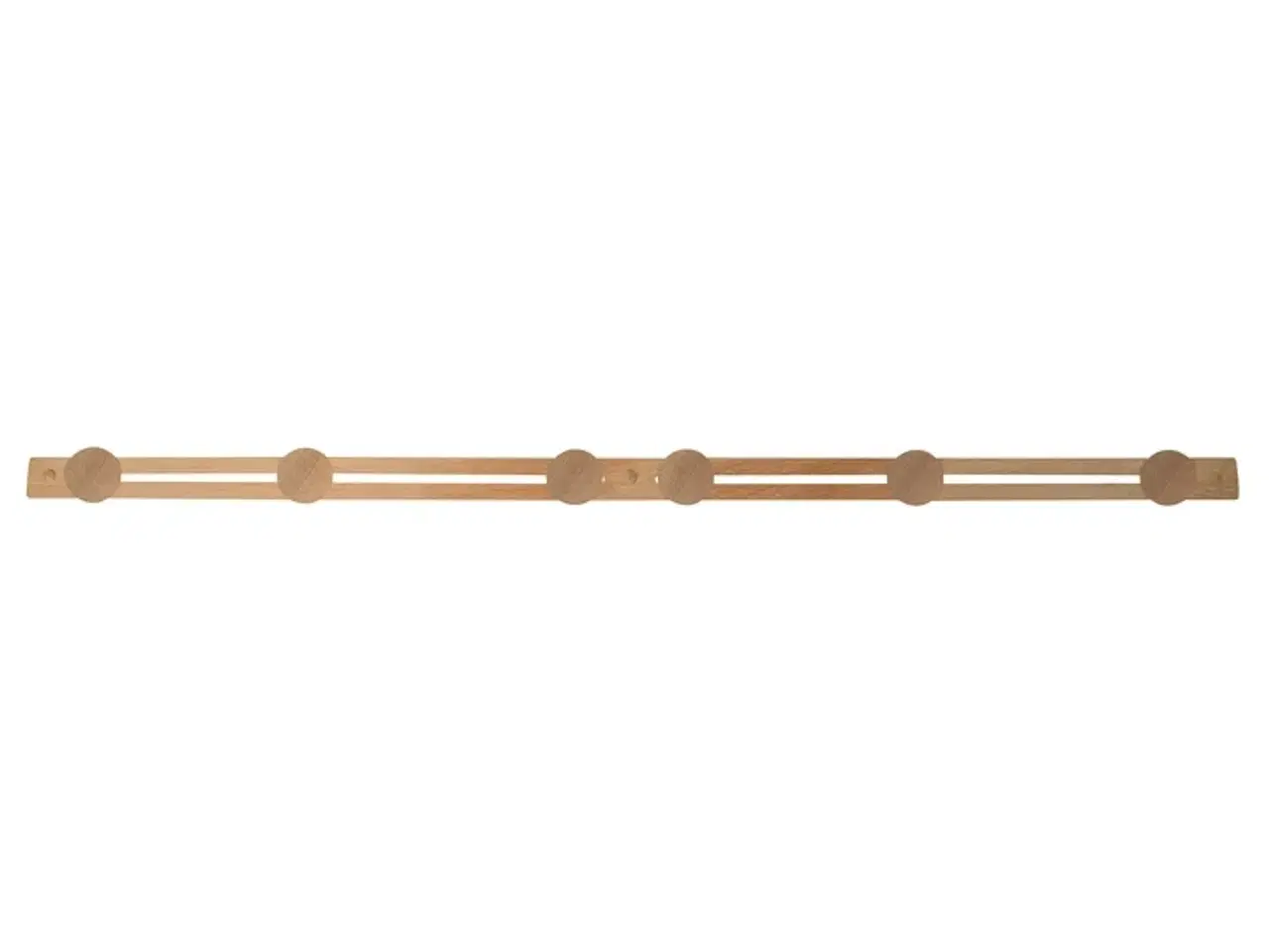 Billede 3 - 16 stk. Knagerække 4 knopper, 58,5 cm, egetræ