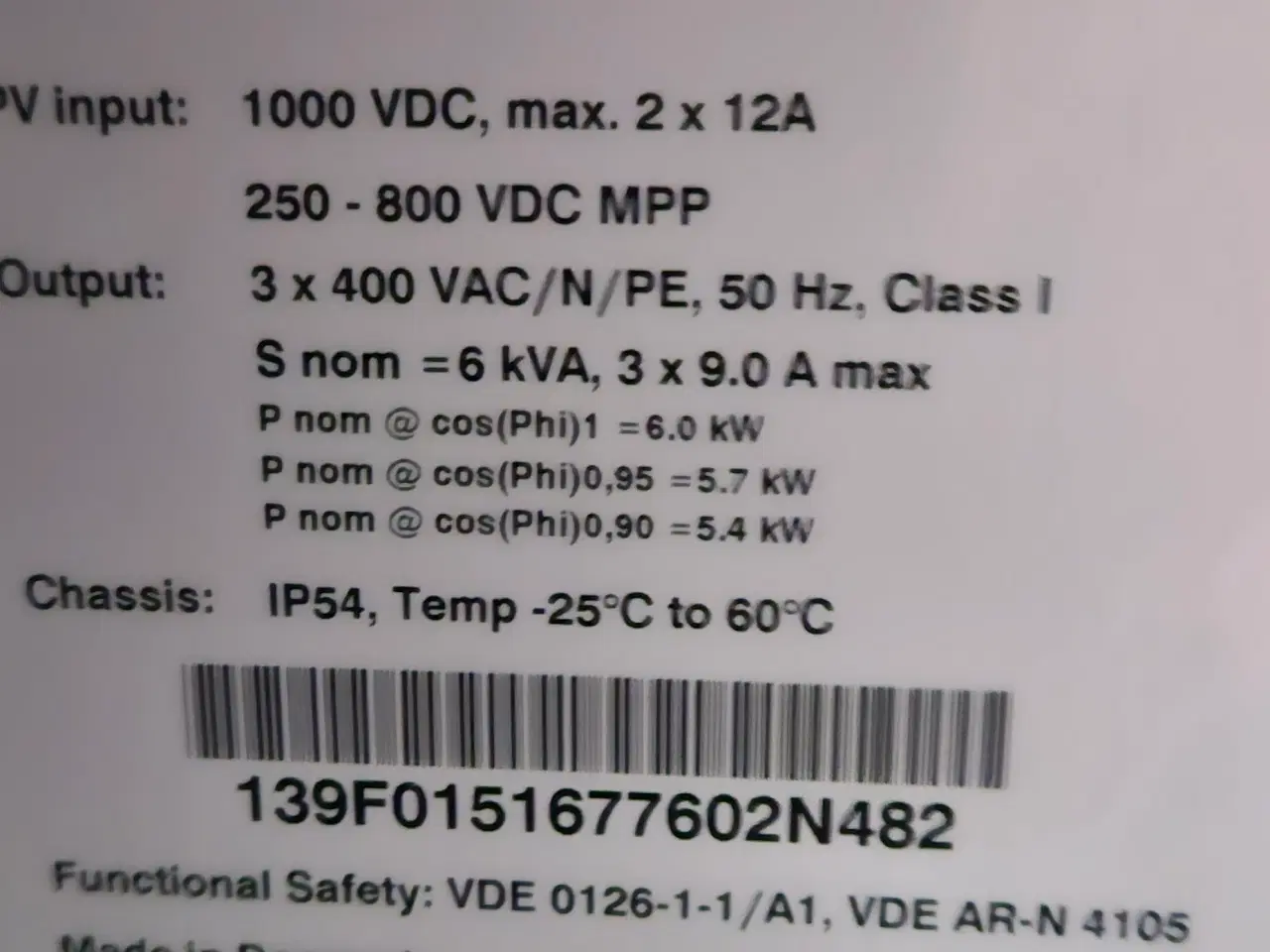 Billede 1 - Danfoss TLX Inverter 6,0 K