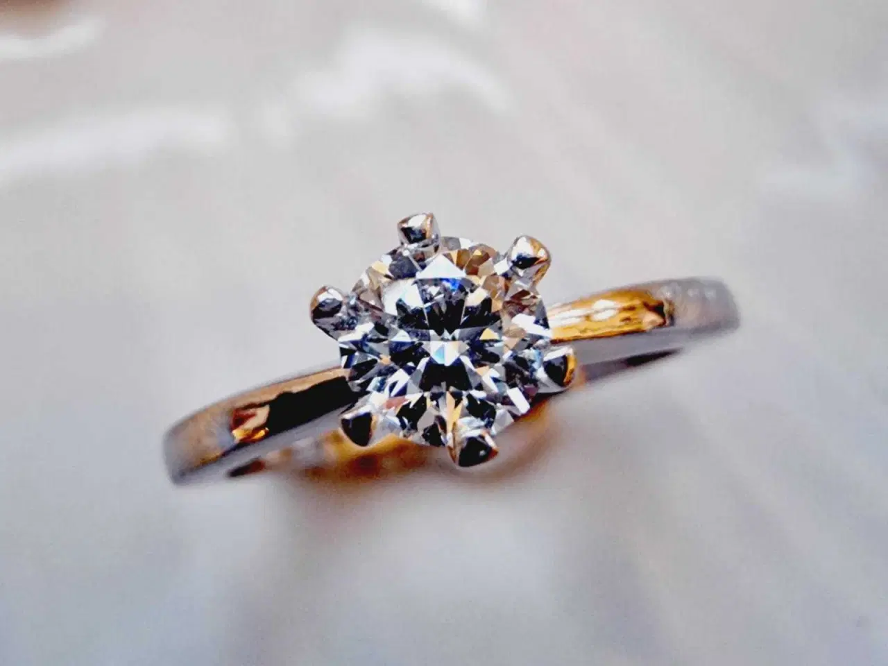 Billede 1 - 18 karat hvidguld 0.40 carat diamant 