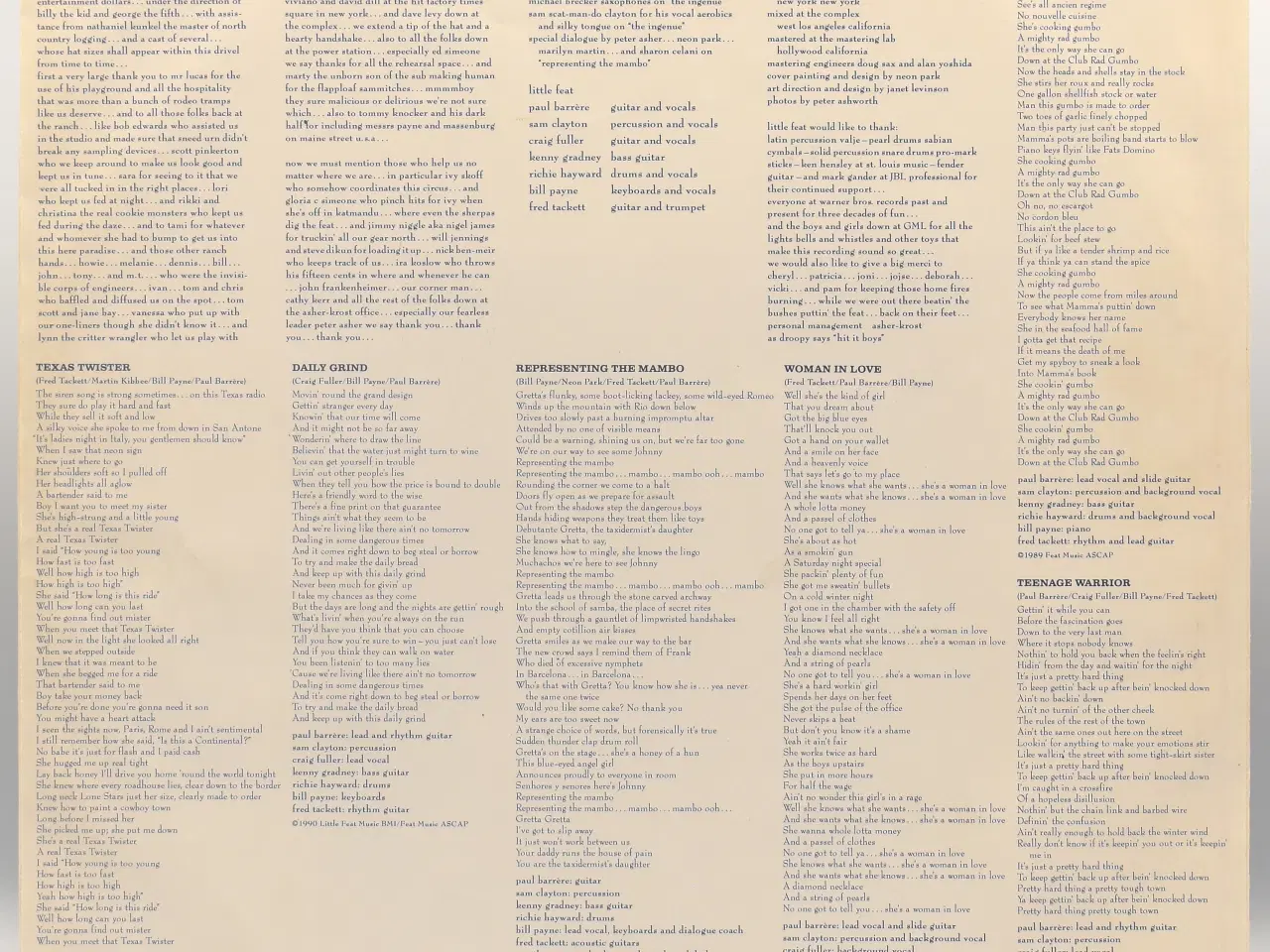 Billede 4 - Little Feat - Representing The Mambo - GER 1990