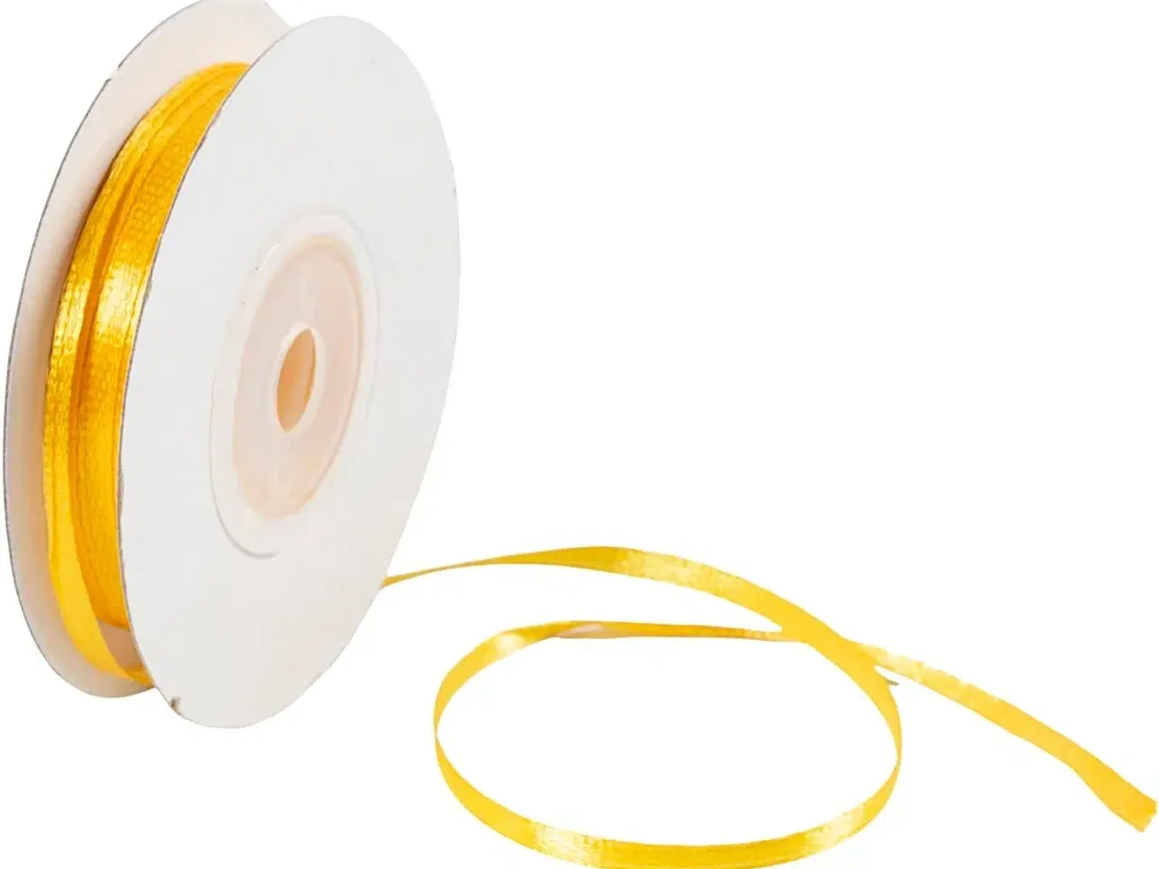 Billede 1 - Satinbånd 3 mm x 30 m - Solgul Elegance