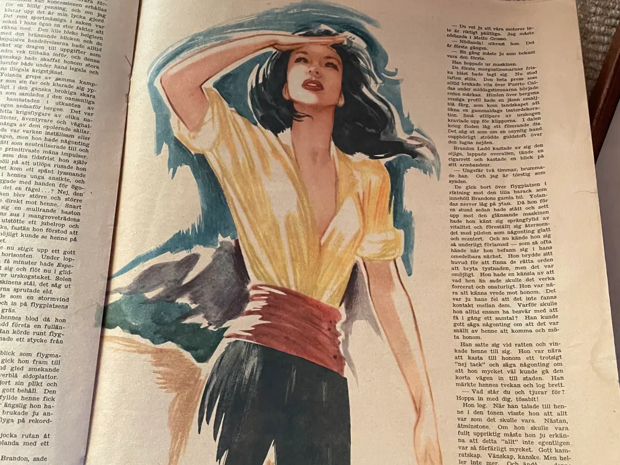 Billede 2 - Original Christel Marott tegning + blad