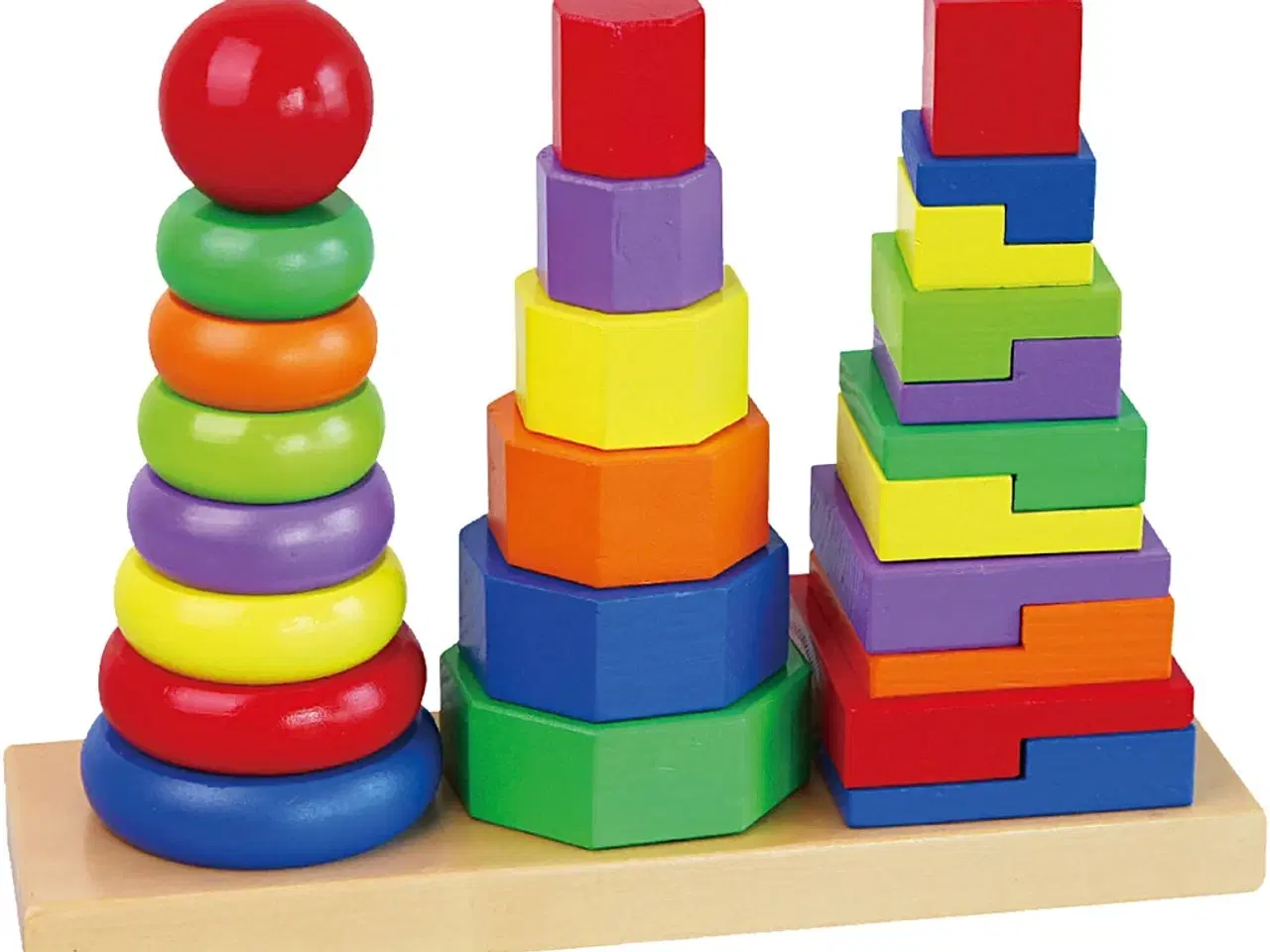 Billede 1 - VIGA Geometrisk Stabeltårn - Lær og leg med former