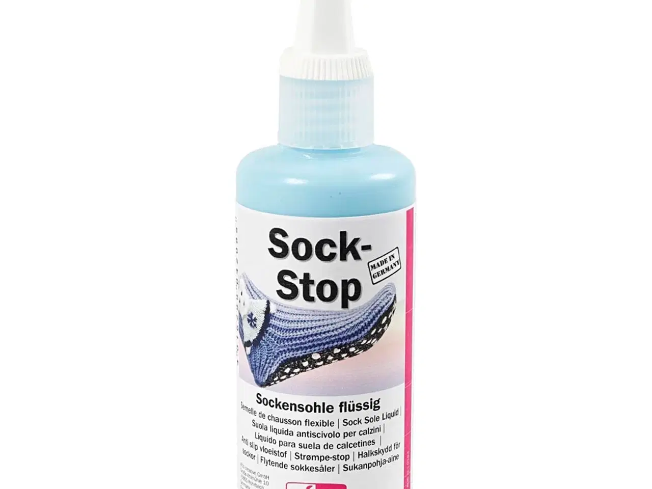 Billede 1 - Sock-stop Lyseblå 100ml - Skridsikker Hjemmesko