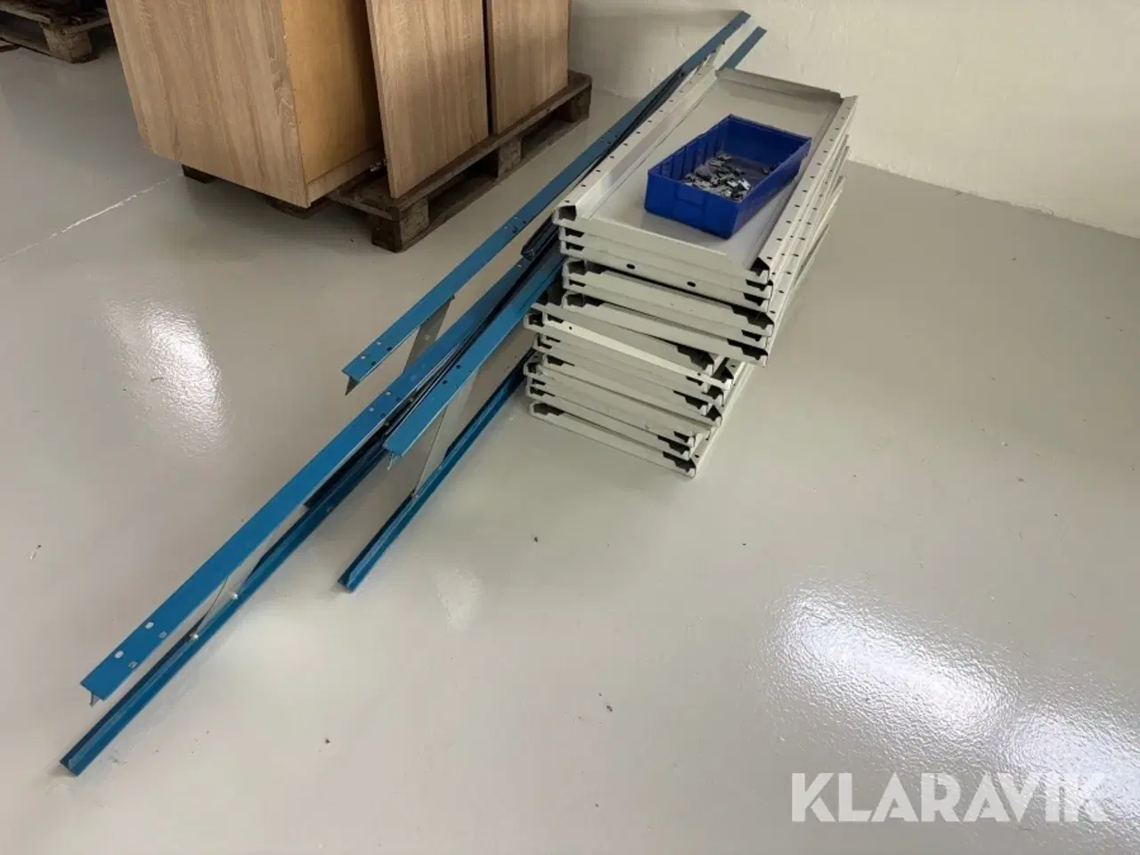 Billede 1 - Stålreol 3 “stiger” 17 hylder