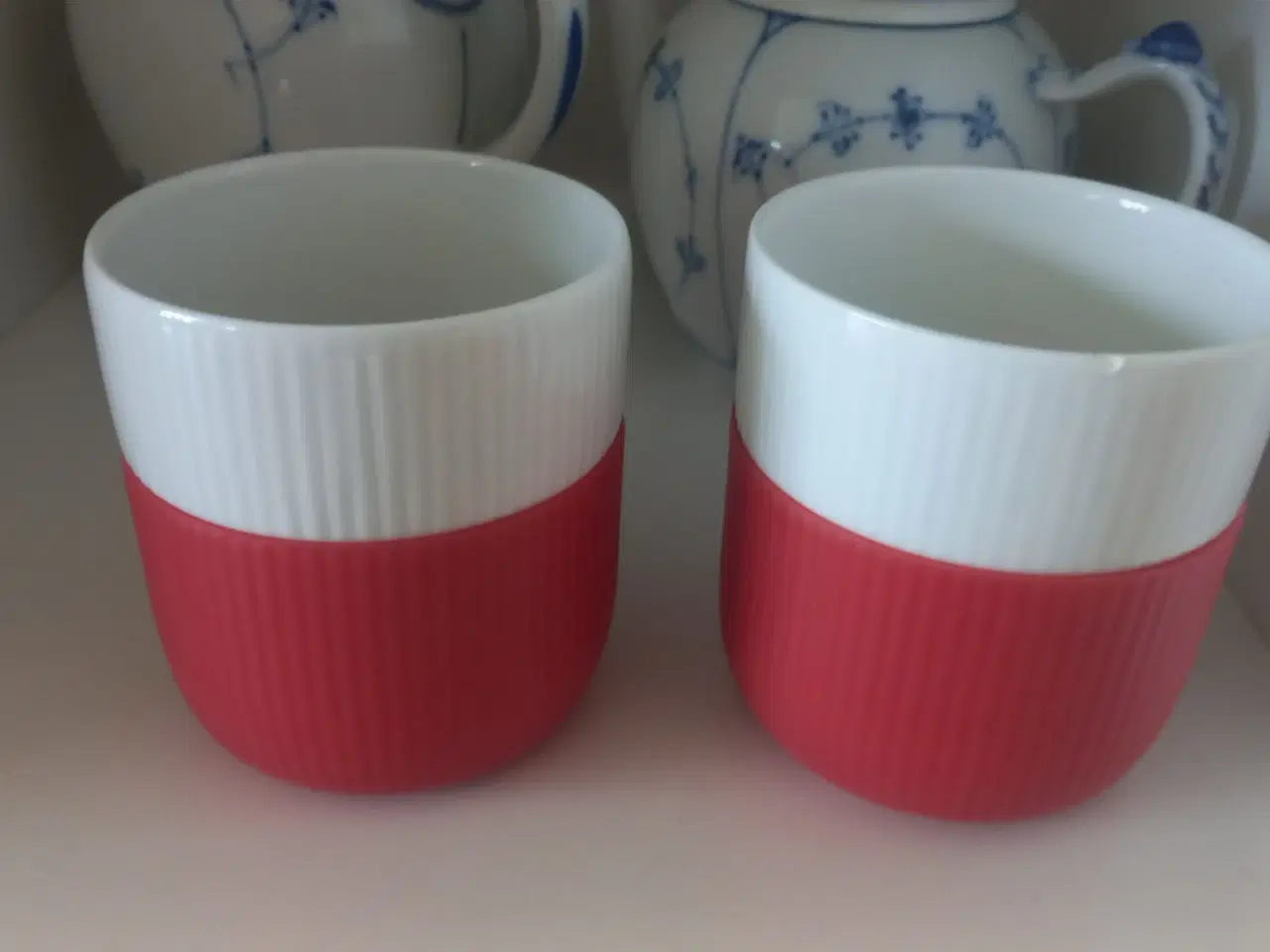 Billede 1 - Royal copenhagen riflet contrast krus 