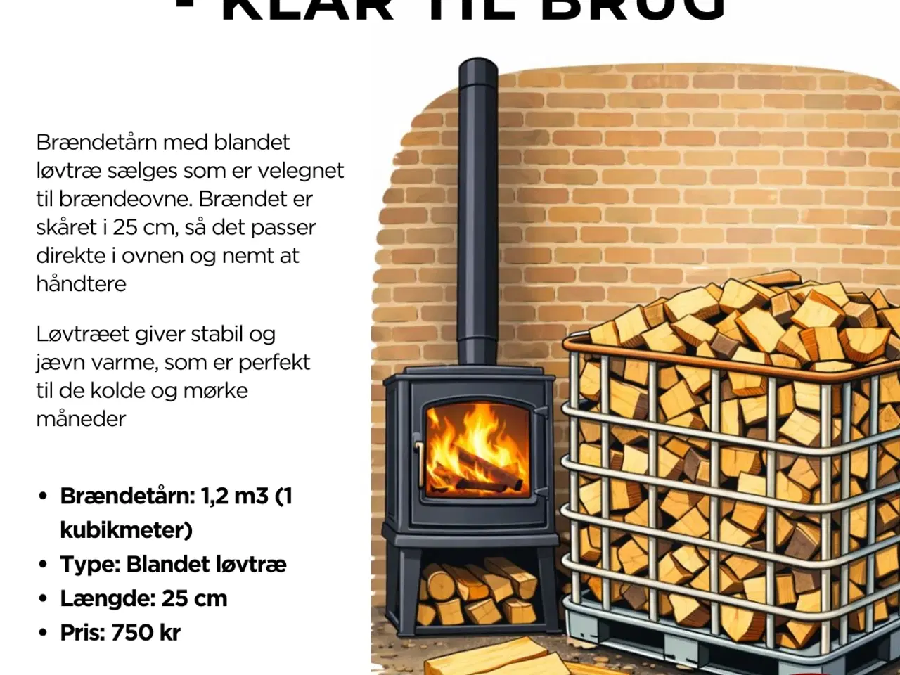 Billede 3 - Brændetårn - perfekt til brændeovnen