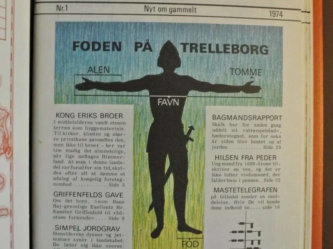 Billede 2 - skalk nr. 1-6 1974 i samlepappe, emne: historie og