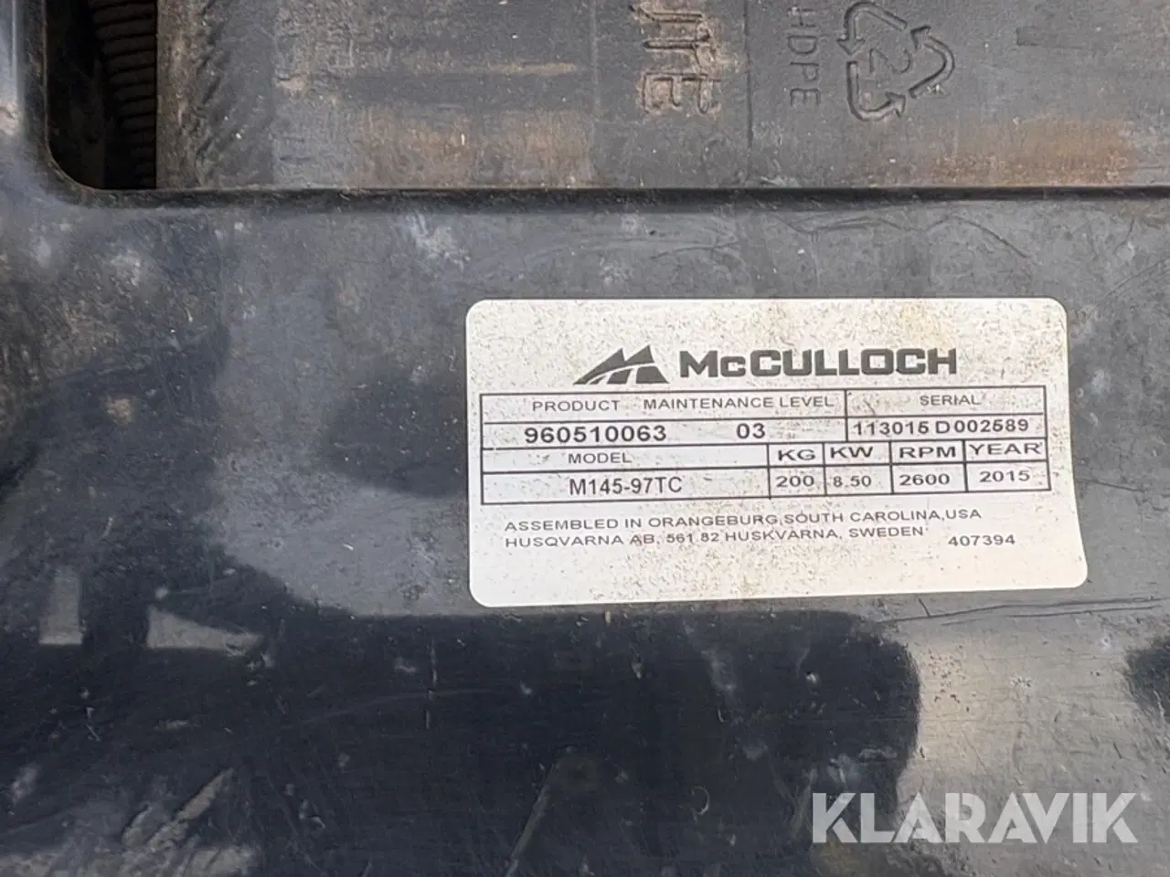 Billede 5 - Græsslåmaskine Mcculloch M145-97TC