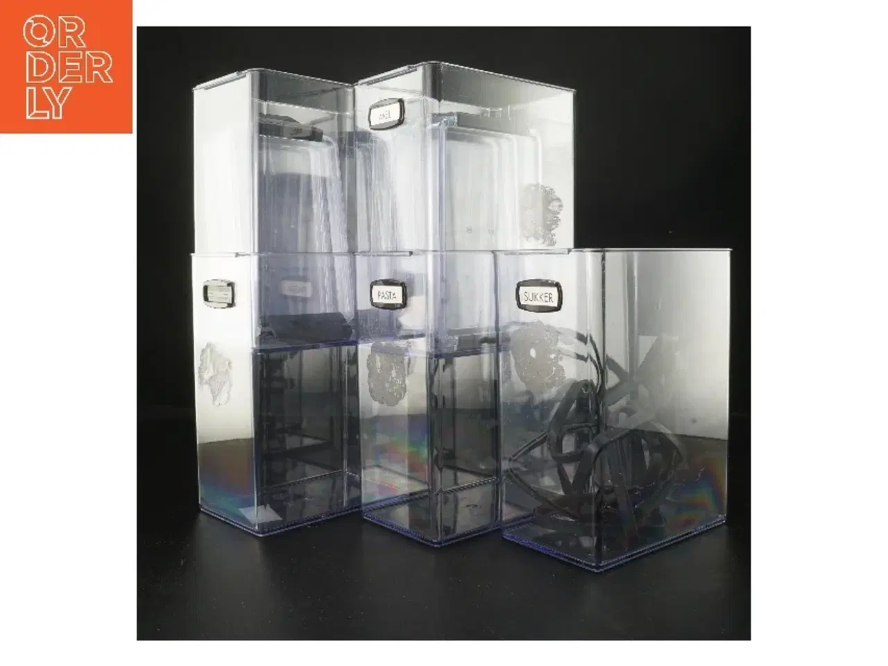 Billede 1 - Plastikopbevaringsbeholdere (str. 5 styk, 20x15x9 cm)