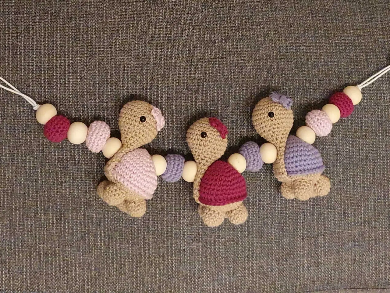 Billede 4 - Hæklede barnevognskæder