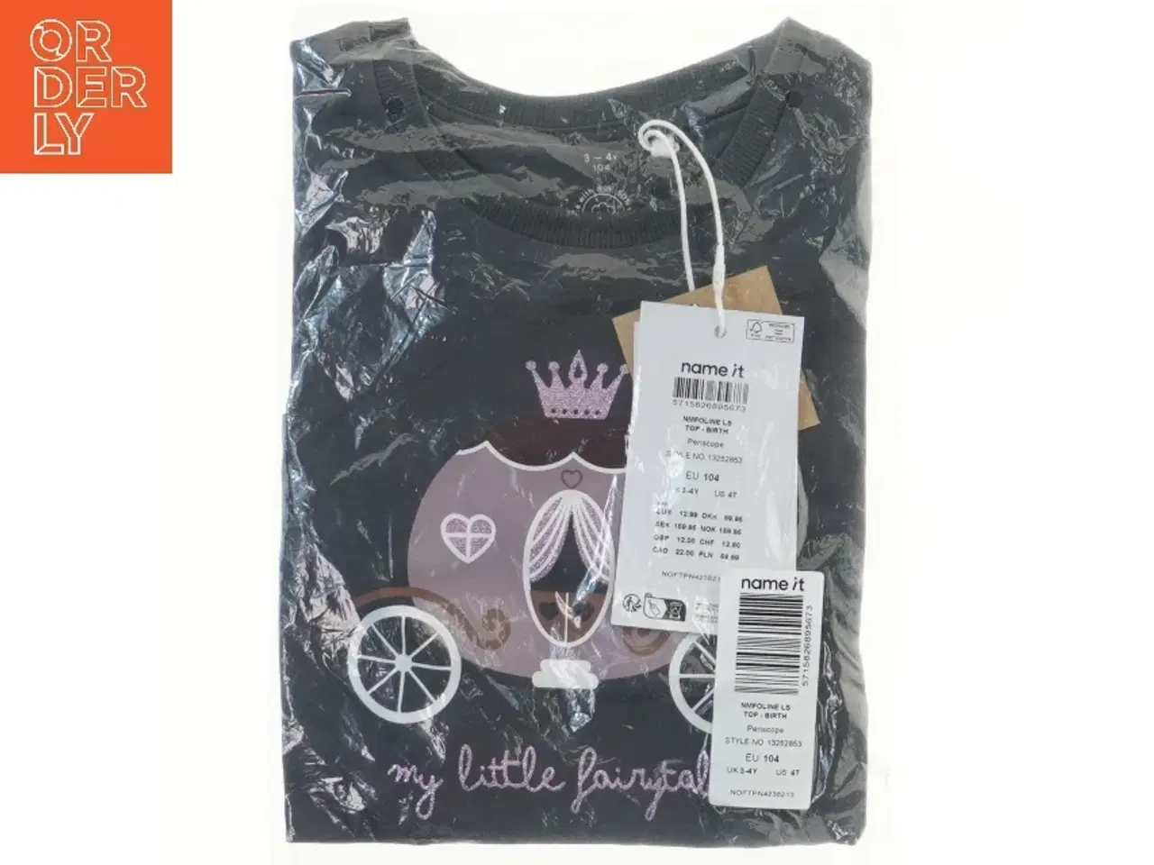 Billede 1 - Helt ny Langærmet bluse med prinsessevogn fra Name It (str. 104)