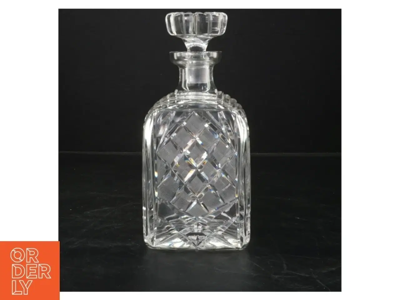Billede 1 - Krystal karaffel med prop (str. 22x9x6 cm)