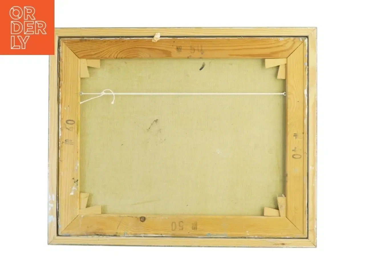 Billede 2 - Oljemaleri af havneudsigt (str. 54 x 44 cm)