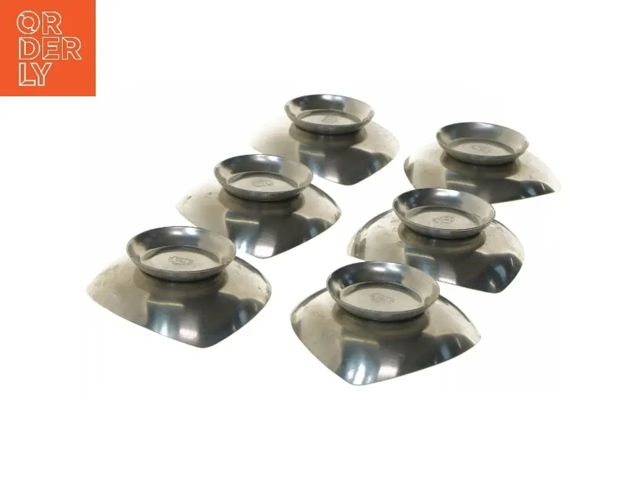 Billede 4 - 6 Rustfrie stål aske bægre (str. 6 styk, ø 8 cm)