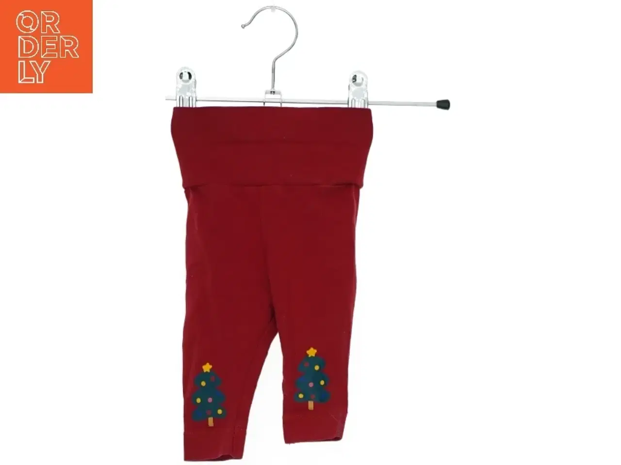Billede 1 - Røde leggings med juletræer fra H&M (str. 50)