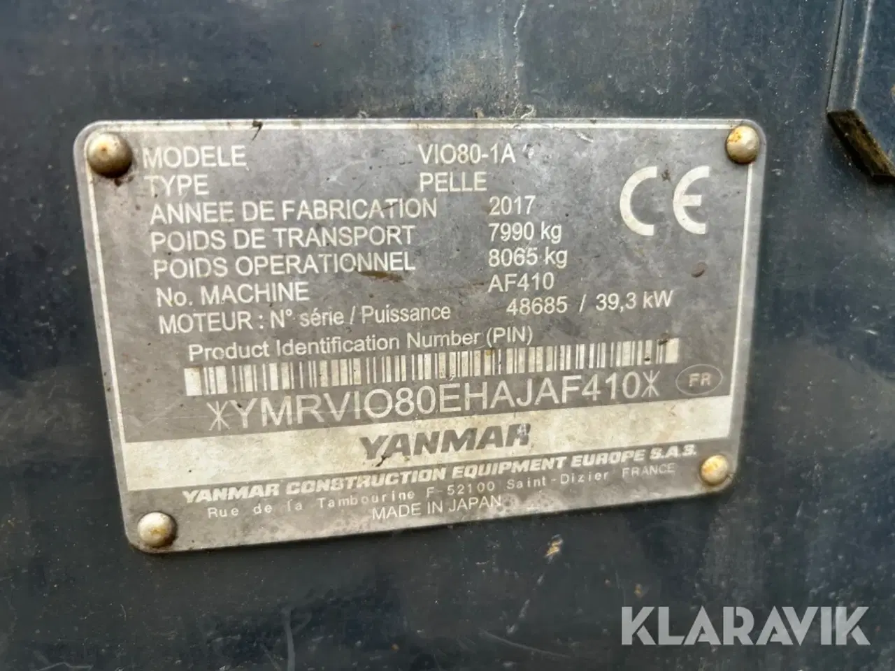 Billede 7 - Gravemaskine Yanmar VIO 80 - 1A