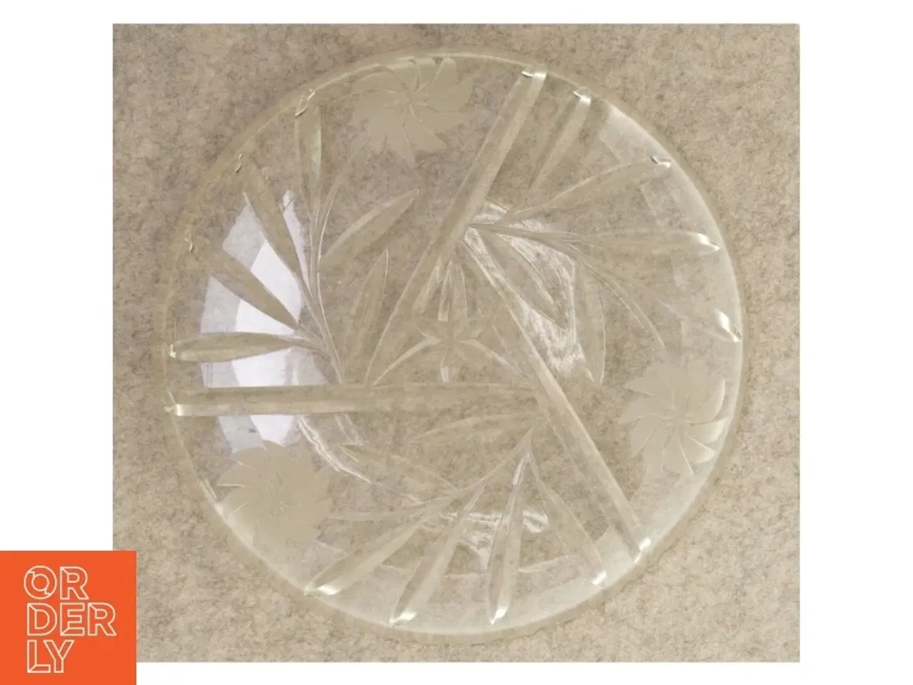 Billede 2 - Glas fad i krystal (str. 28 x 28 cm)