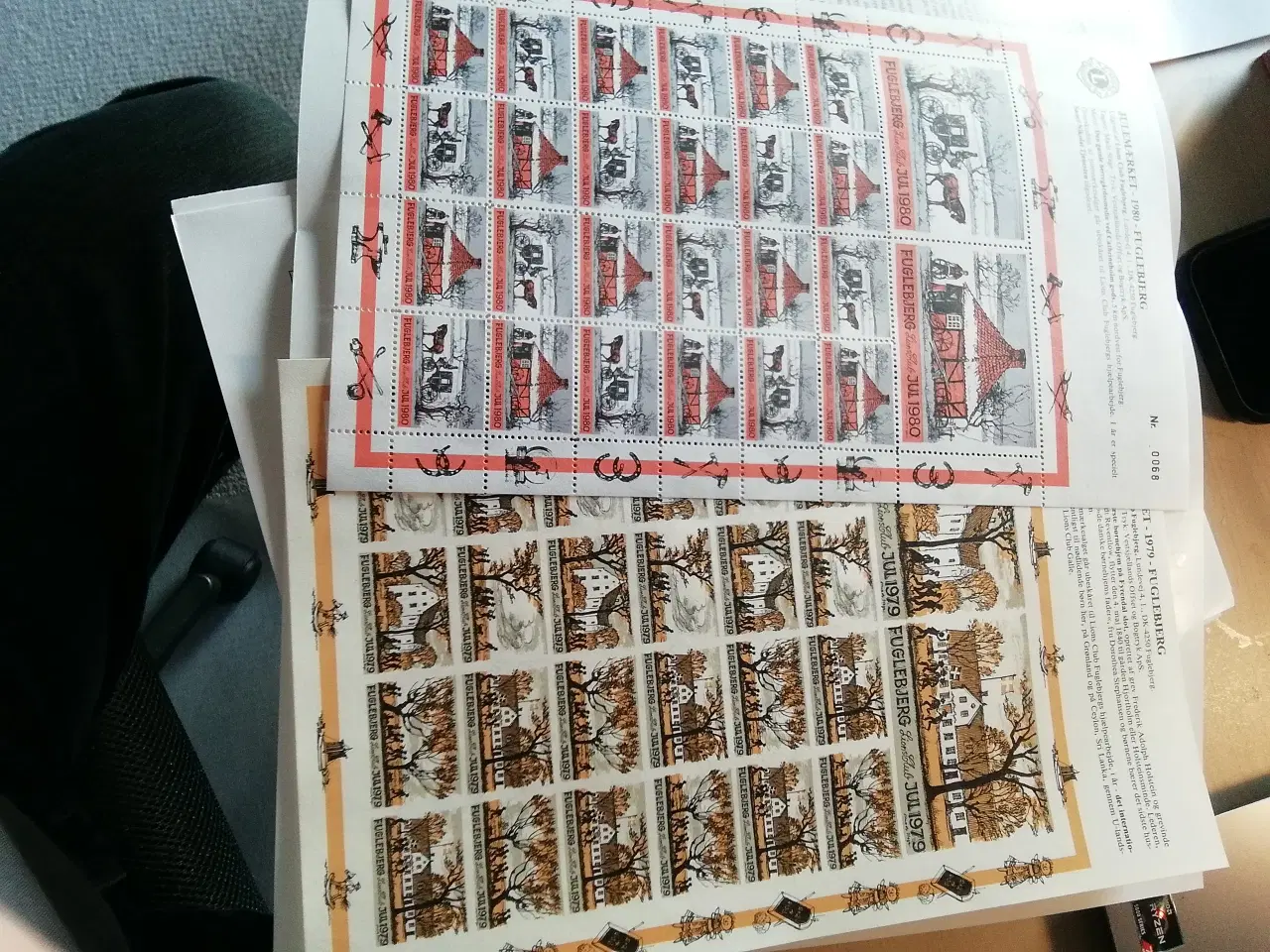 Billede 2 - Julehilsen fra Fuglebjerg Julemærker i helark