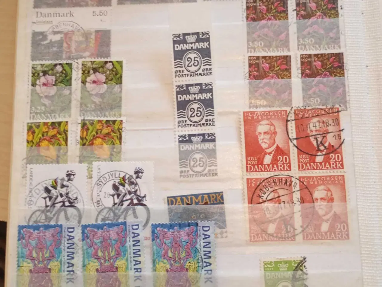 Billede 28 - indstiksbog med danske frimærker 