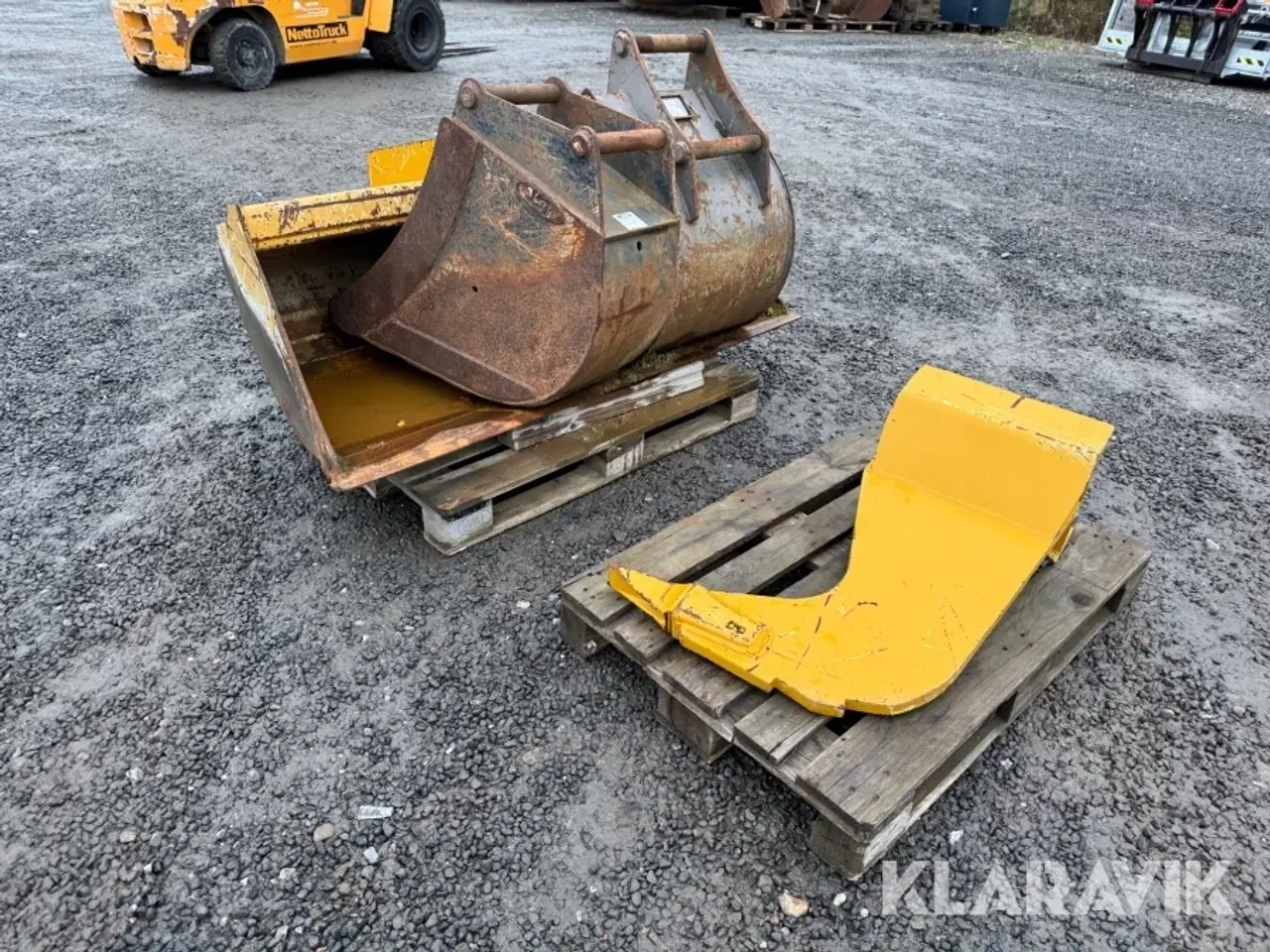 Billede 4 - Skovle Hydrema Og JST 3 styk og 1 styk grubbe
