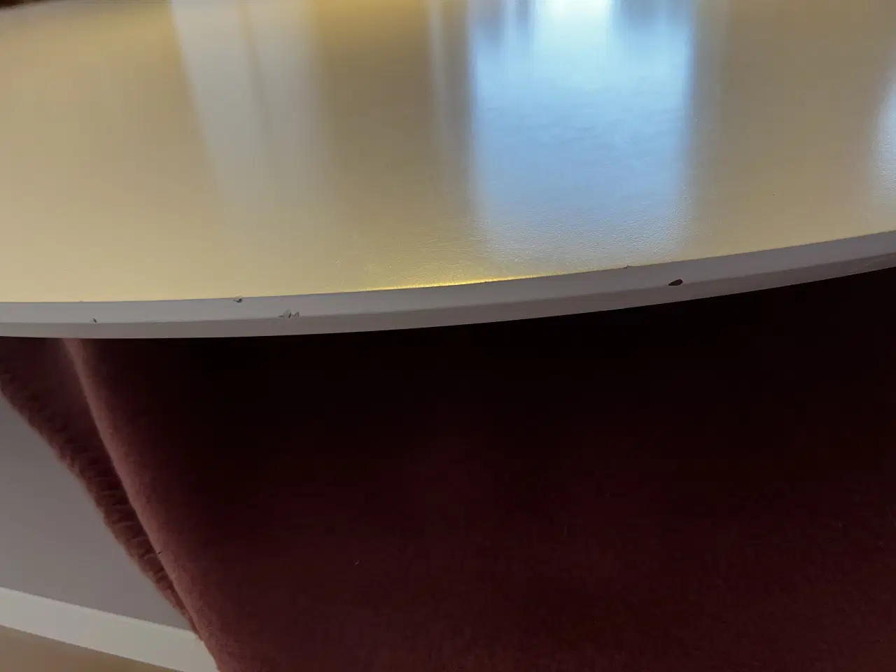 Billede 5 - Rundt spisebord - Hvid / Eg