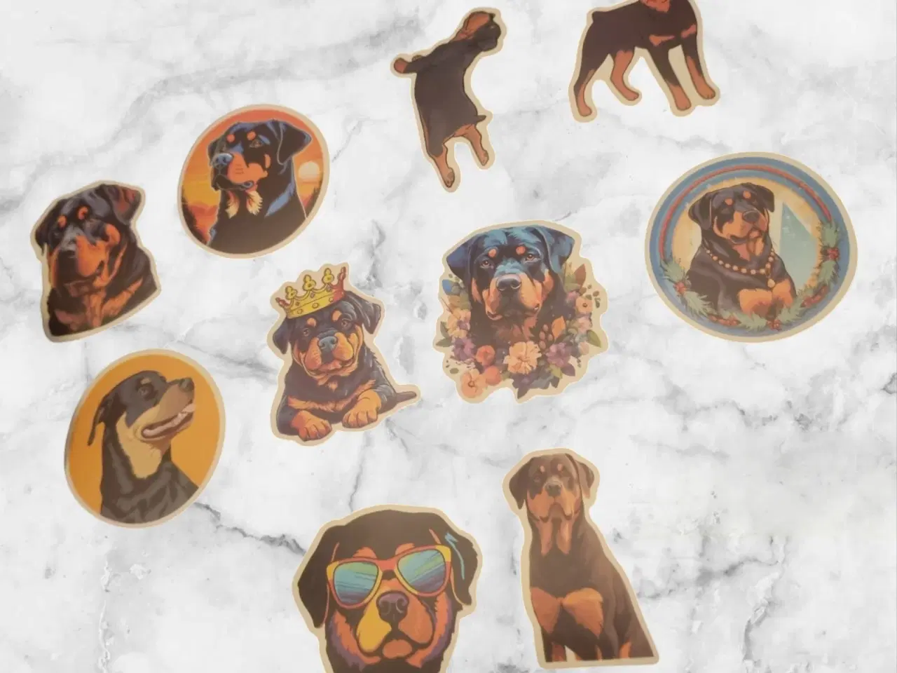 Billede 1 - Rottweiler Klistermærke-Pakke – 10 Unikke og Majes