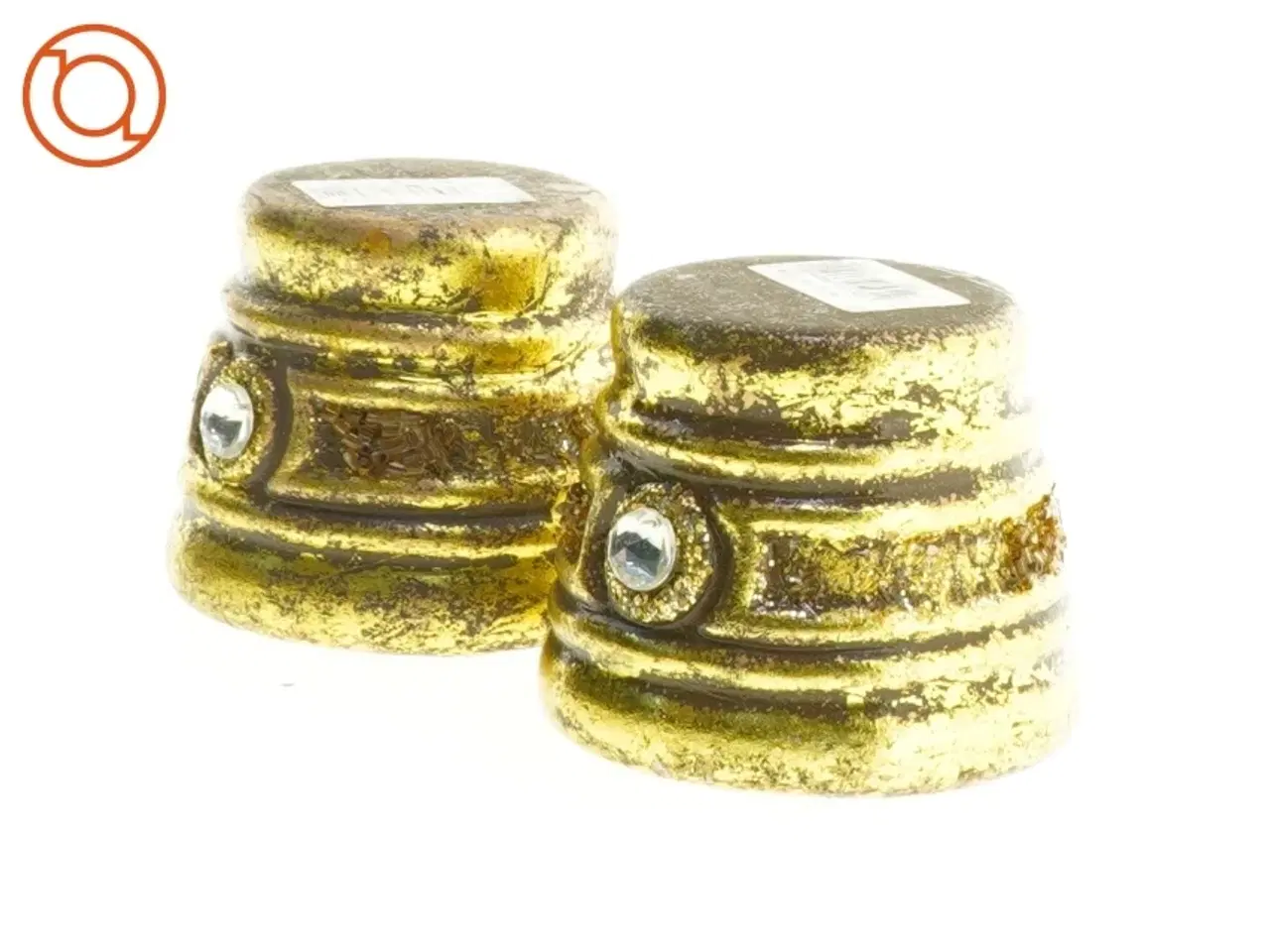 Billede 2 - Gyldne Lysestager/minipotter (str. 6 x 7 cm)