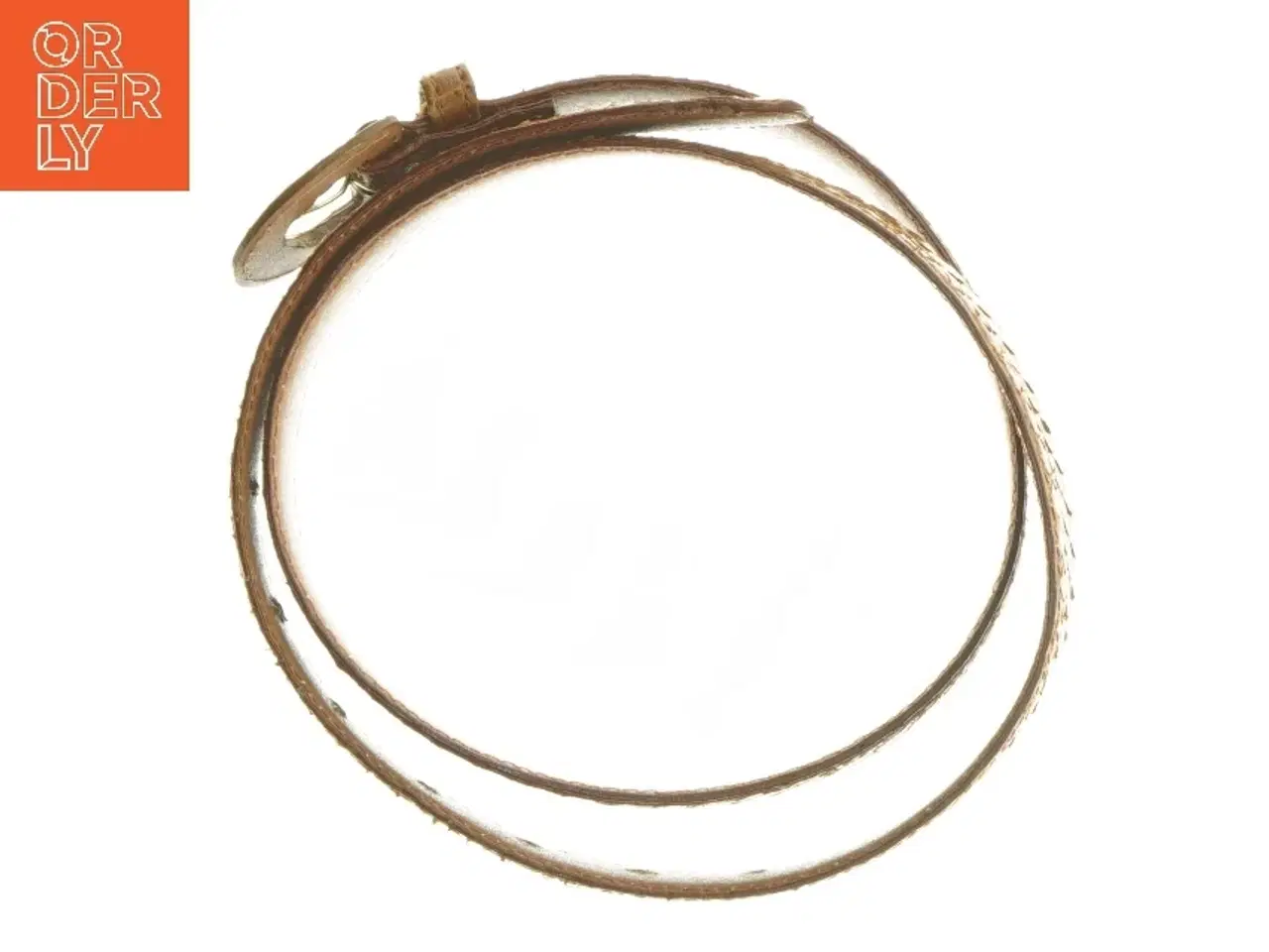 Billede 3 - Læderbælte med slangeskindsstruktur (str. 90 cm)