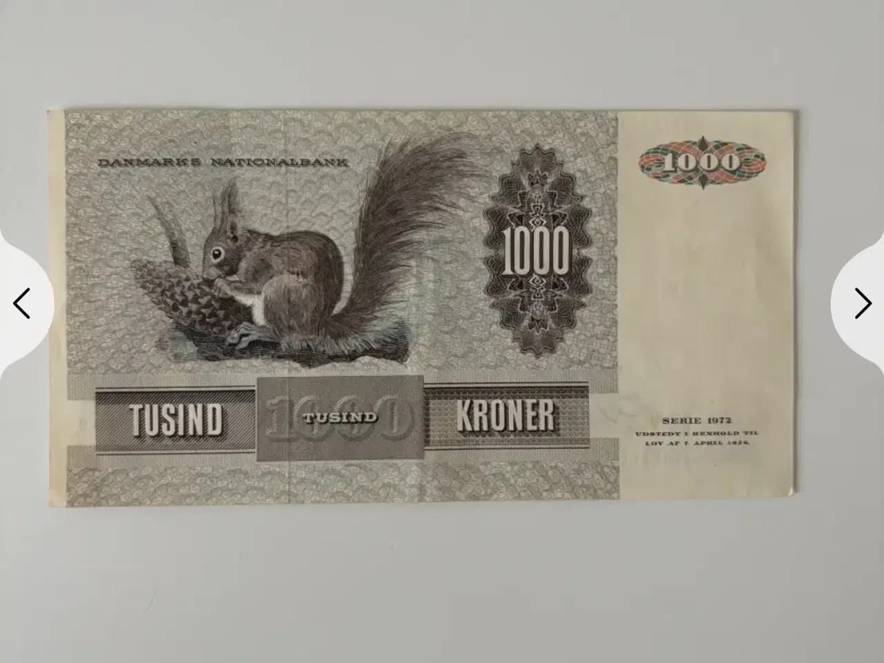Billede 2 - Fin 1000 kr seddel