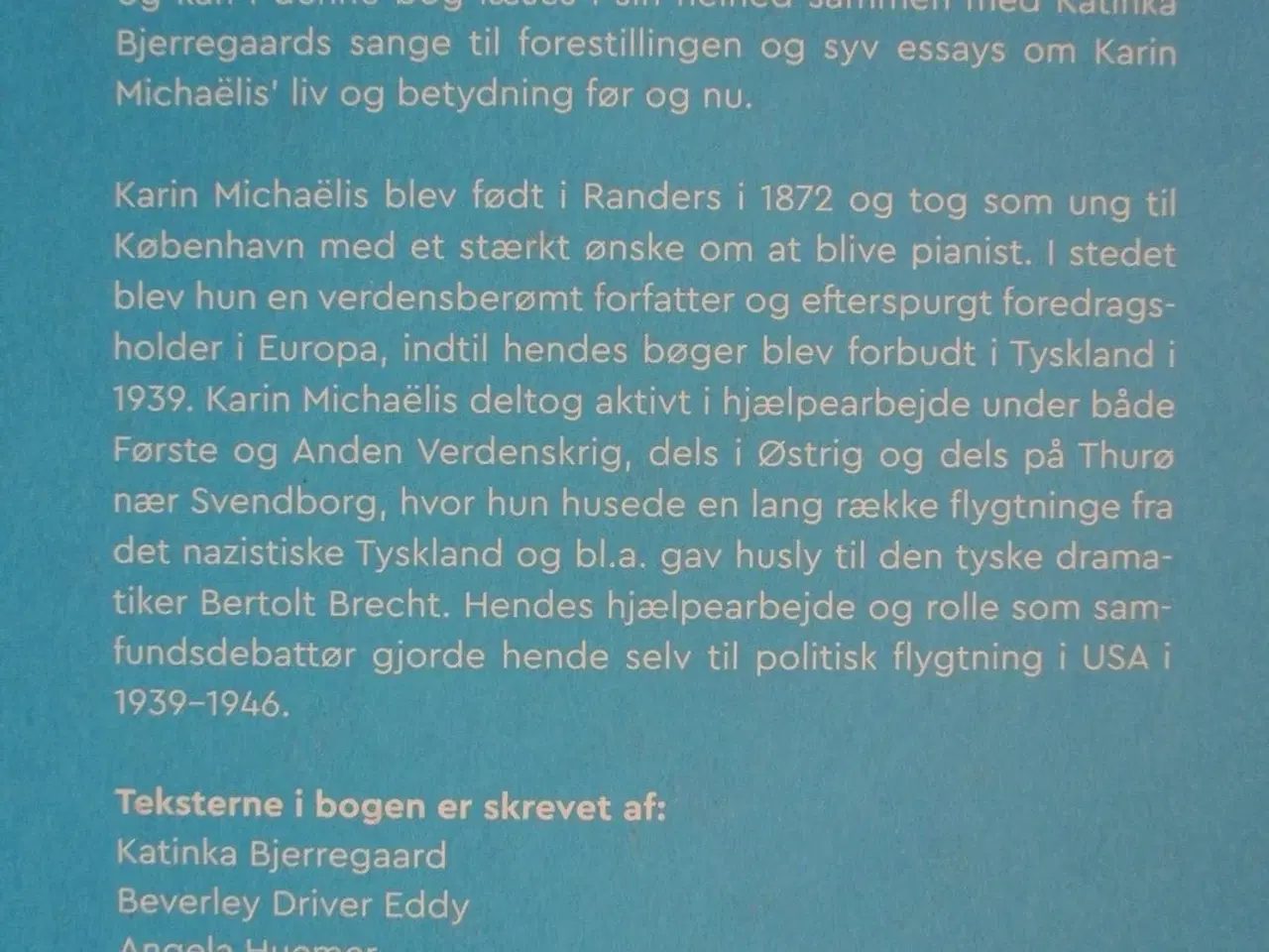 Billede 4 - jagten på det gode menneske om karin michaëlis, af