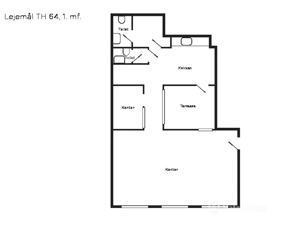 Billede 8 - Kontor / klinik lokale på ca. 120 m² m. eget køkken og toiletter midt på Taastrup Hovedgade