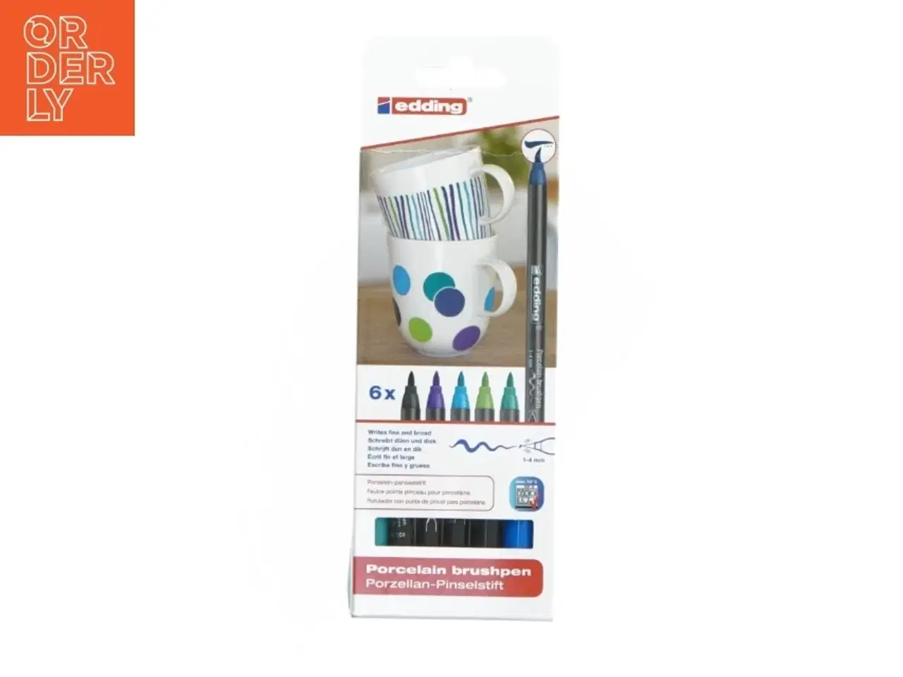 Billede 1 - Porcelæns tusser fra Edding (nye, 6 stk)