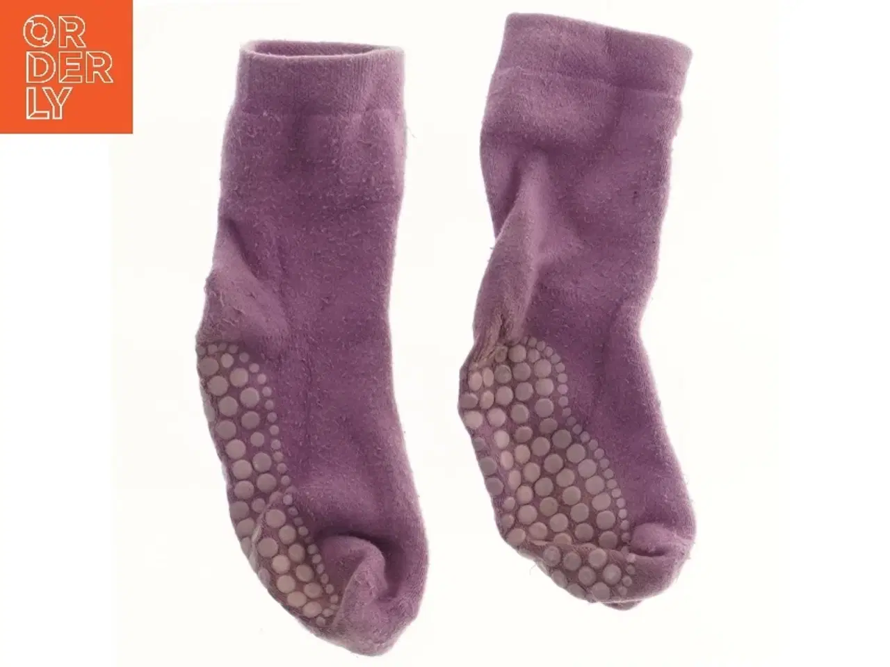 Billede 1 - Lilla skridsikre sokker (str. størrelse 31-34, 22 cm)