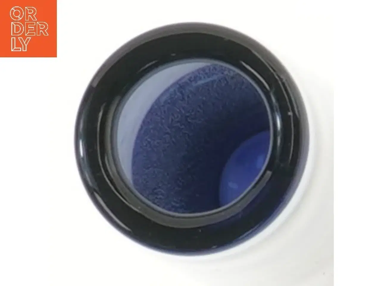 Billede 2 - Blå glasvase (str. 17x5,5 cm)