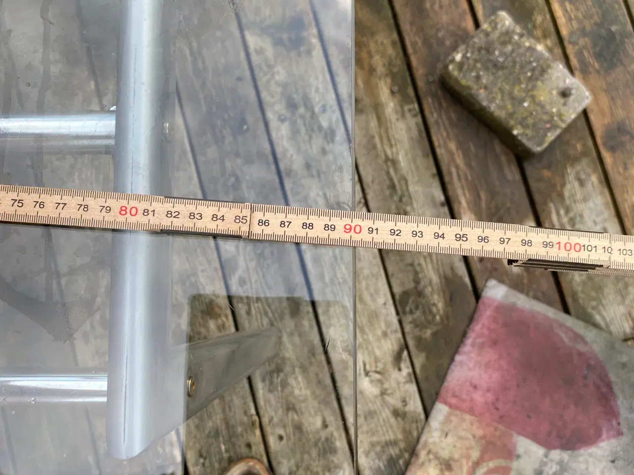 Billede 4 - Spisebord glas bordplade