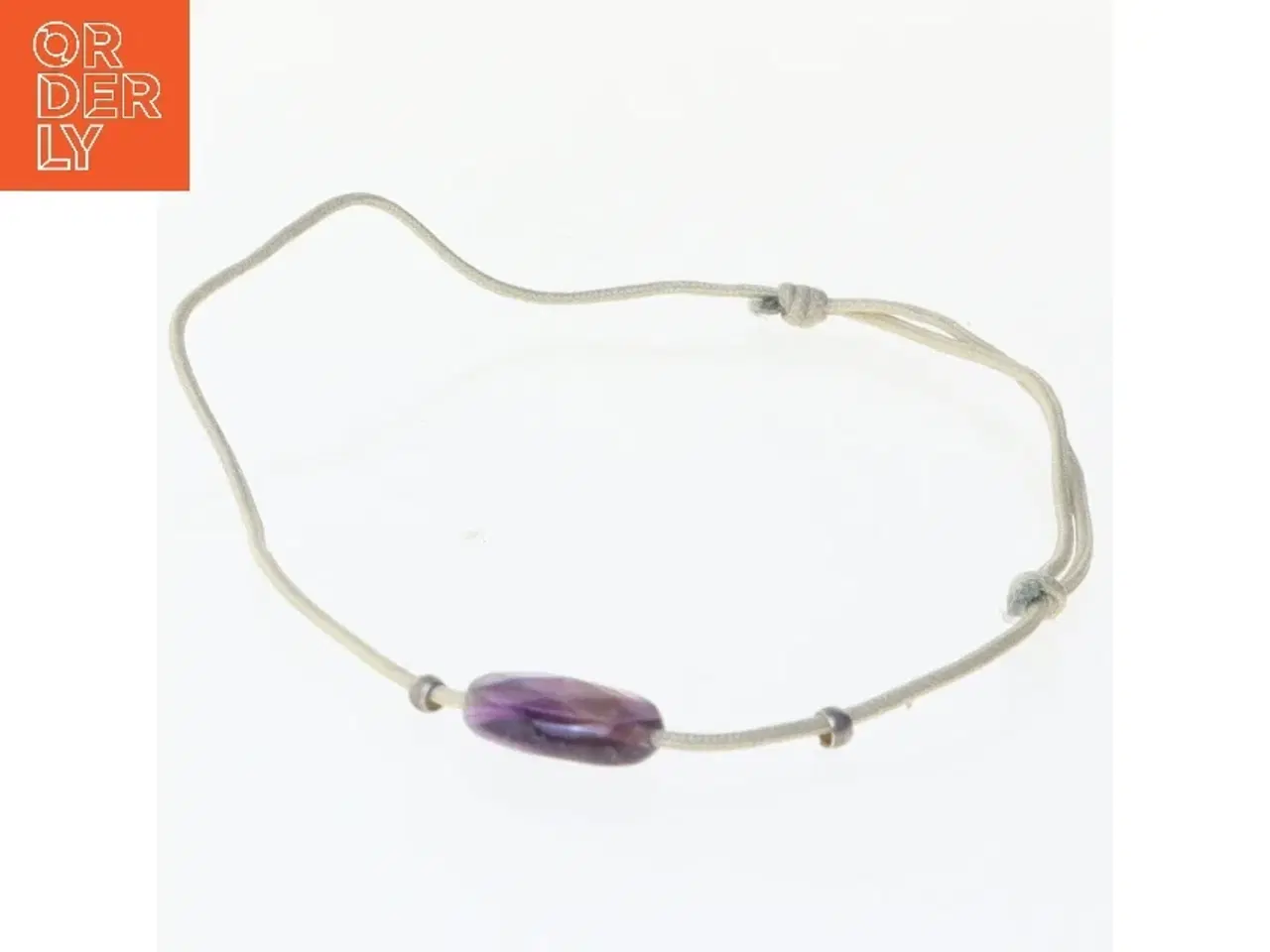 Billede 2 - Armbånd med lilla ametyst (str. 9 cm)