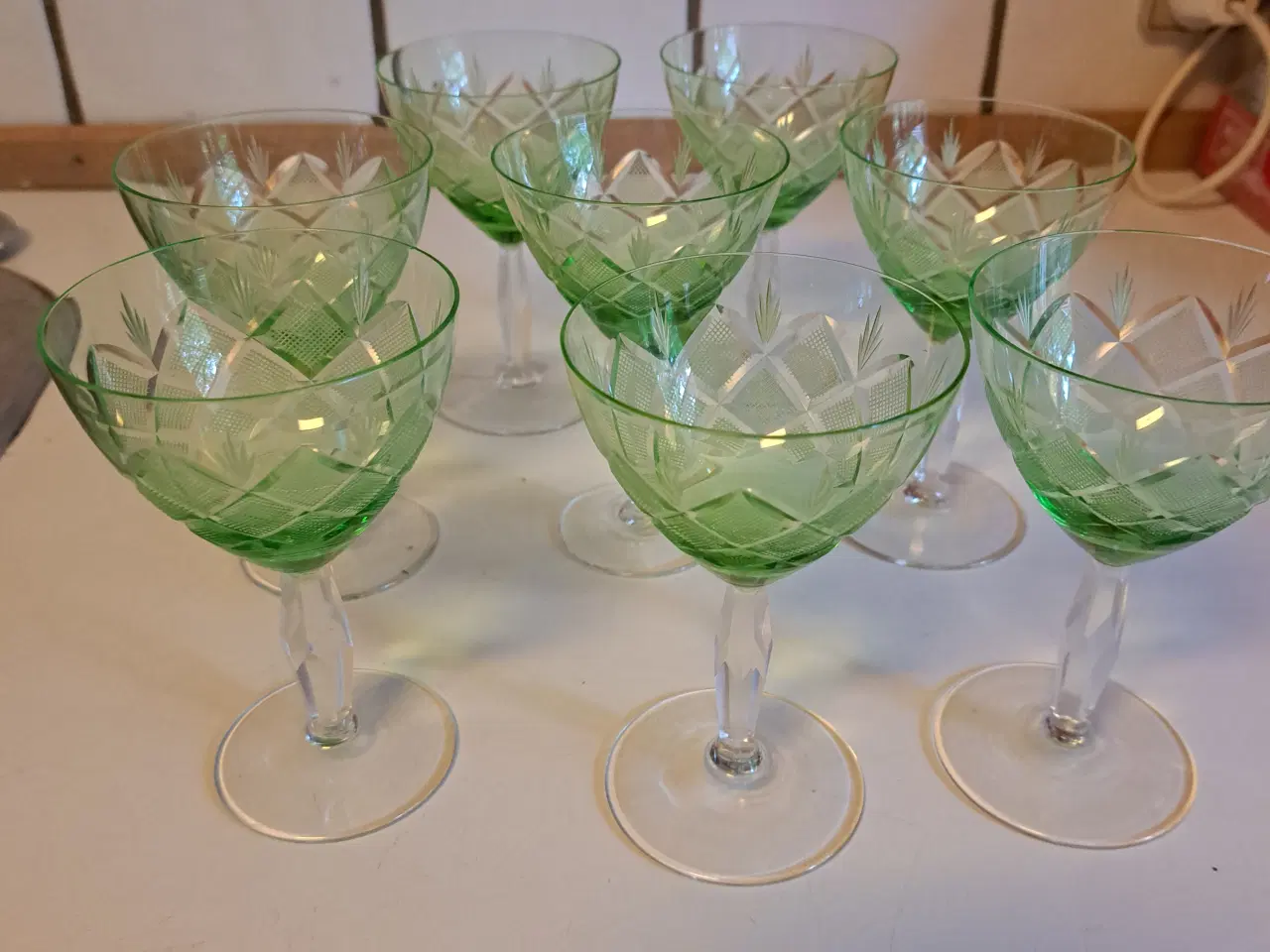 Billede 2 - Vintage glas, facetslebne 