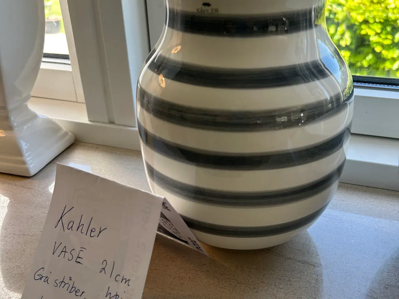 Billede 6 - Vase Kahler grå stribet 21 cm