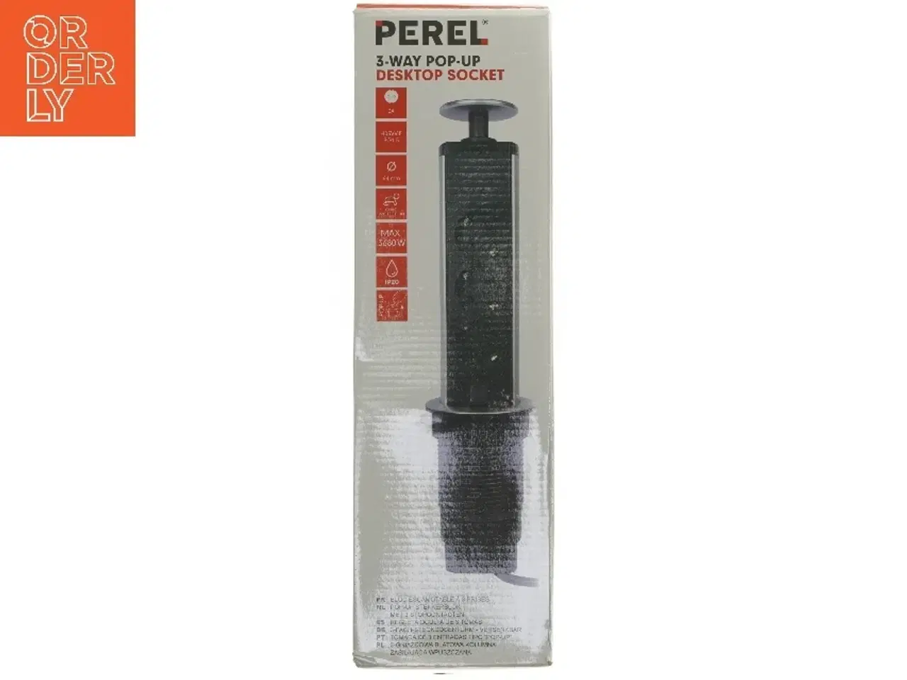 Billede 1 - Pop-up stikkontakt med 3 stik fra Perel (str. 36 cm)