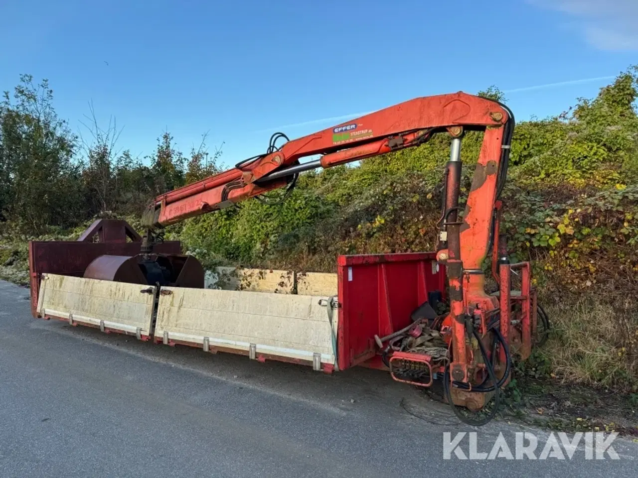 Billede 1 - Flad ladkasse med kran Fassi F105 23