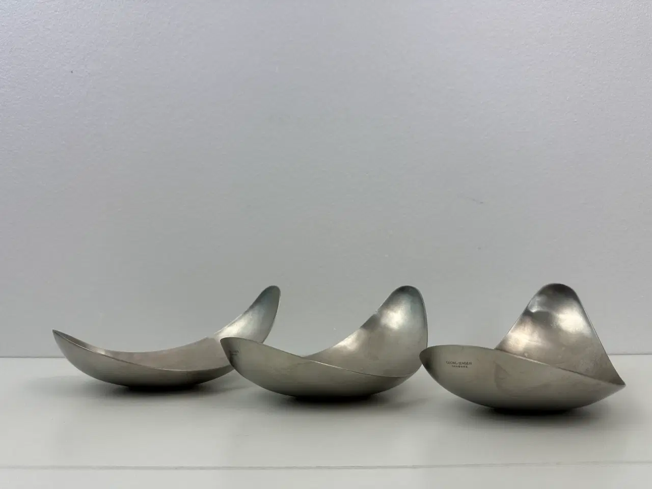 Billede 2 - 3 stk. Georg Jensen 'leaf' skåle