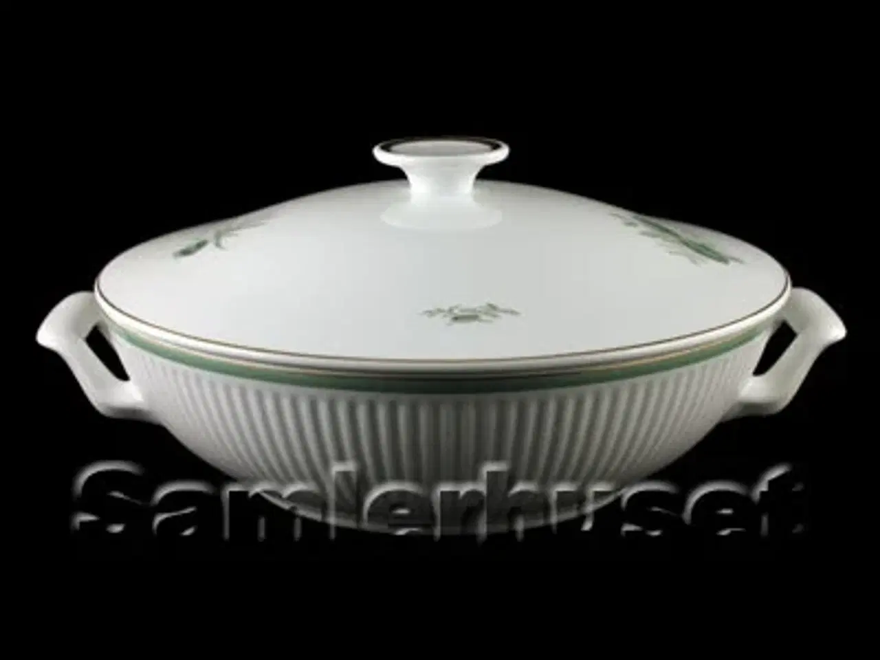 Billede 1 - Grøn Melodi Lågfad Rundt 6½x22 cm.