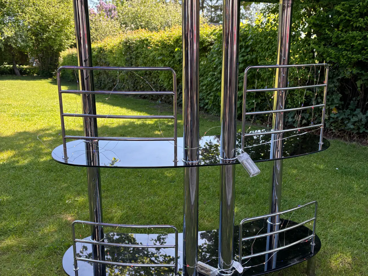 Billede 1 - Bardisk af glas og krom 