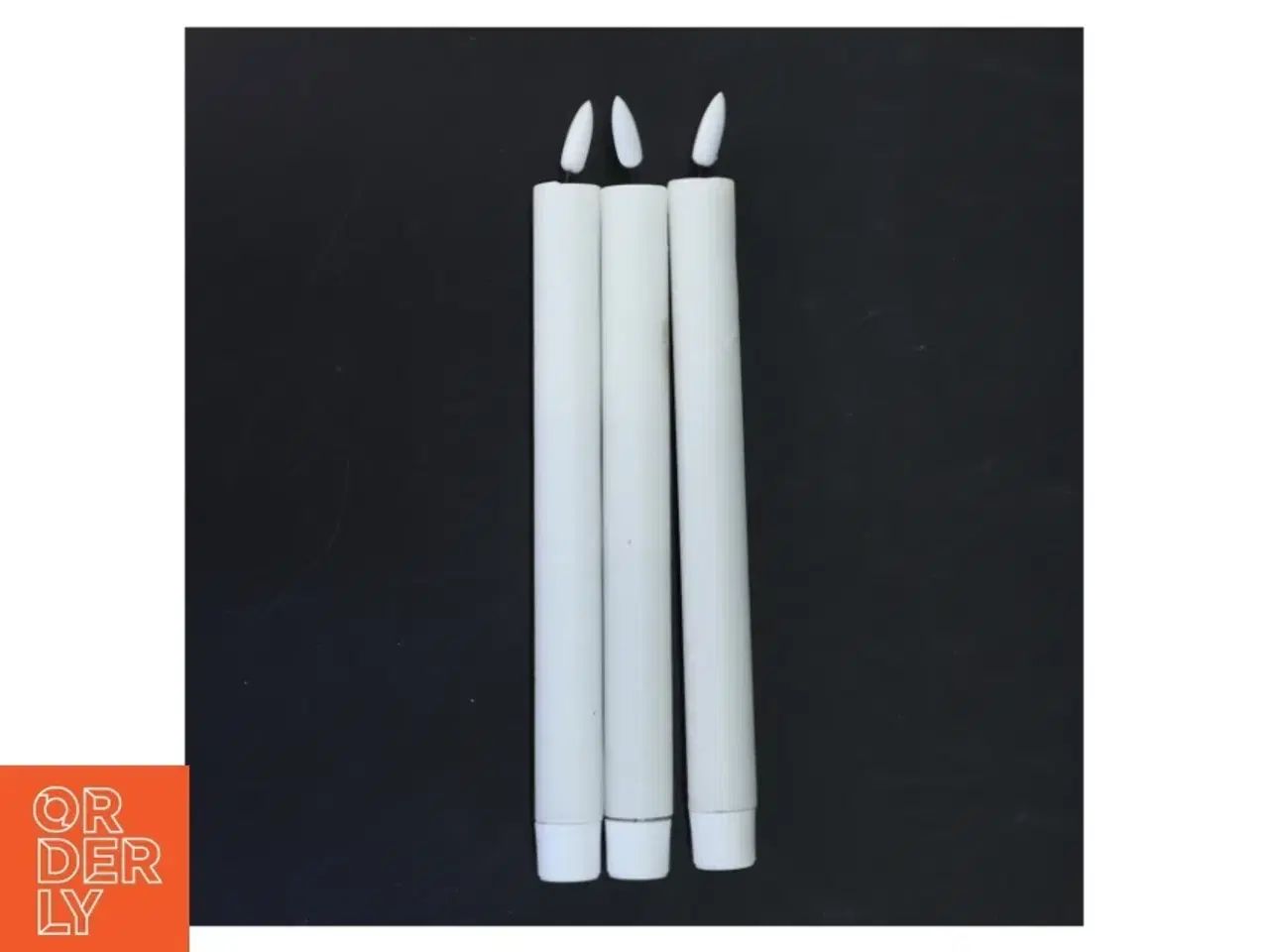 Billede 1 - Elektroniske lys med flammeformet spids (str. 25 cm. 3 styk)