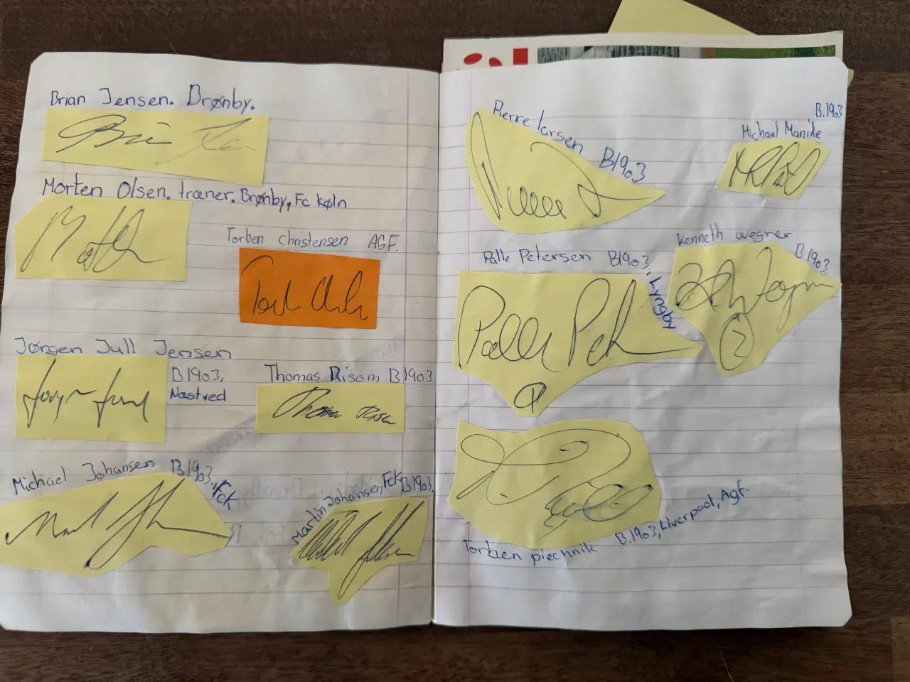 Billede 5 - Autograf hæfte med fodbold